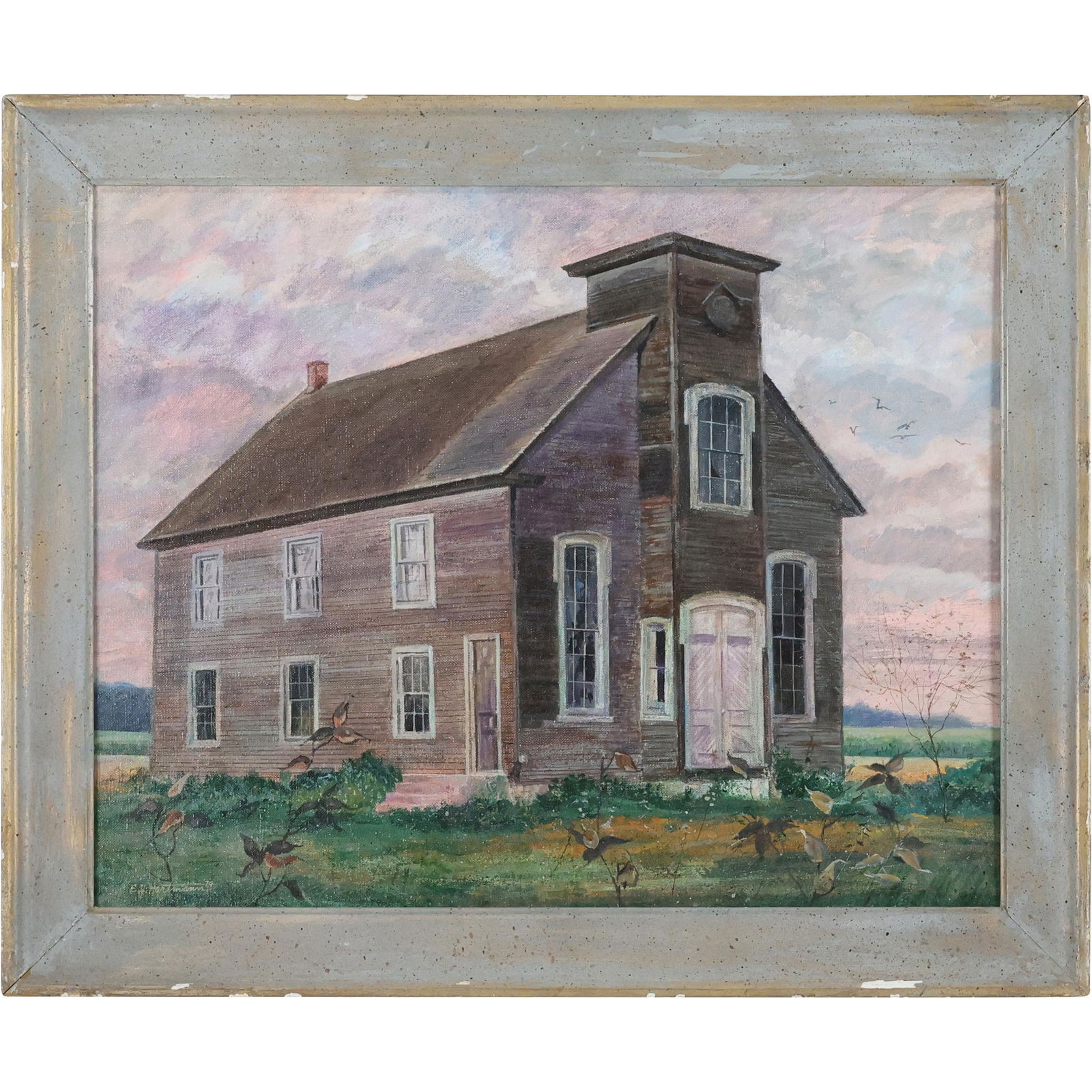 E J Hartmann 1974; Oil/b One Room Schoolhouse (1 of 12)