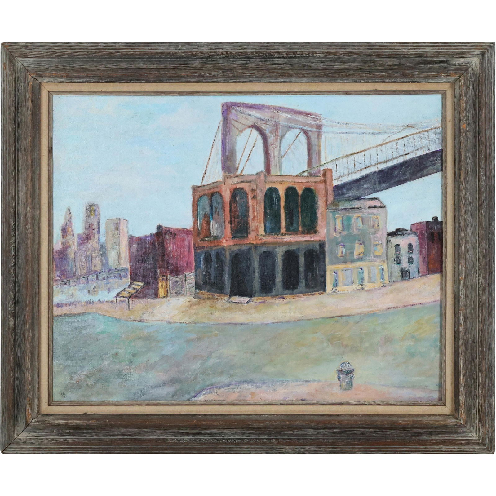 E B '77, O/c Painting Lower Manhattan & Brooklyn Bridge (1 of 13)