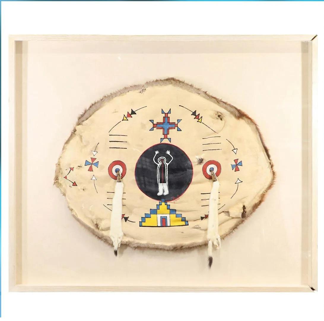 Native American Decorated Buffalo Hide Artist: Rino (1 of 7)