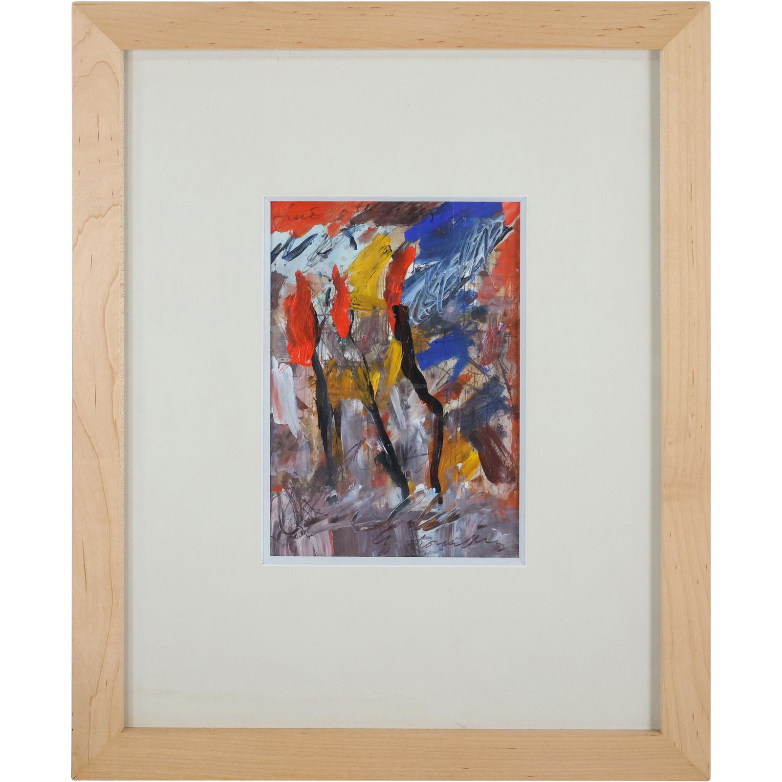 Cy Twombly, attributed, Colorful Abstract Painting (1 of 7)