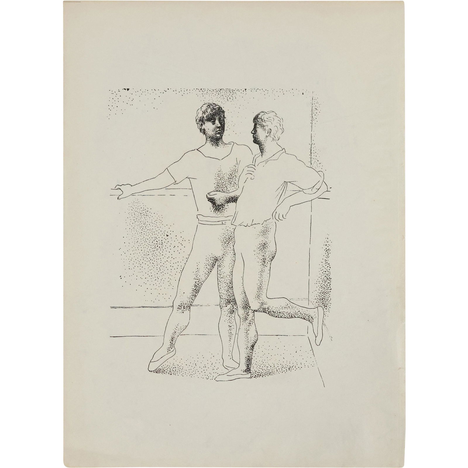 Pablo Picasso Vintage Lithograph Two Men (1 of 8)