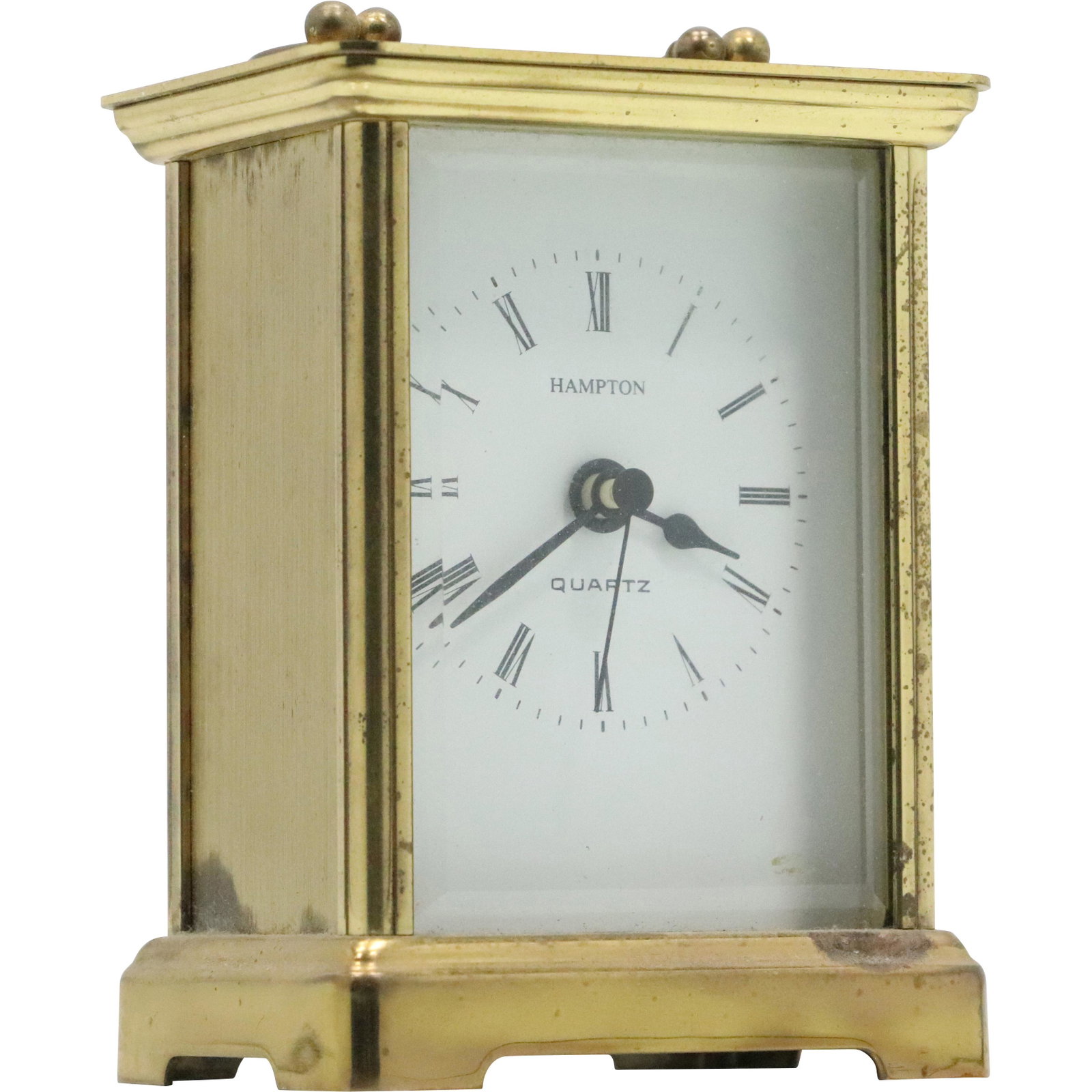 Hampton Brass Carriage Clock: Hampton Brass Carriage Clock. Size: 6.5h 3.75