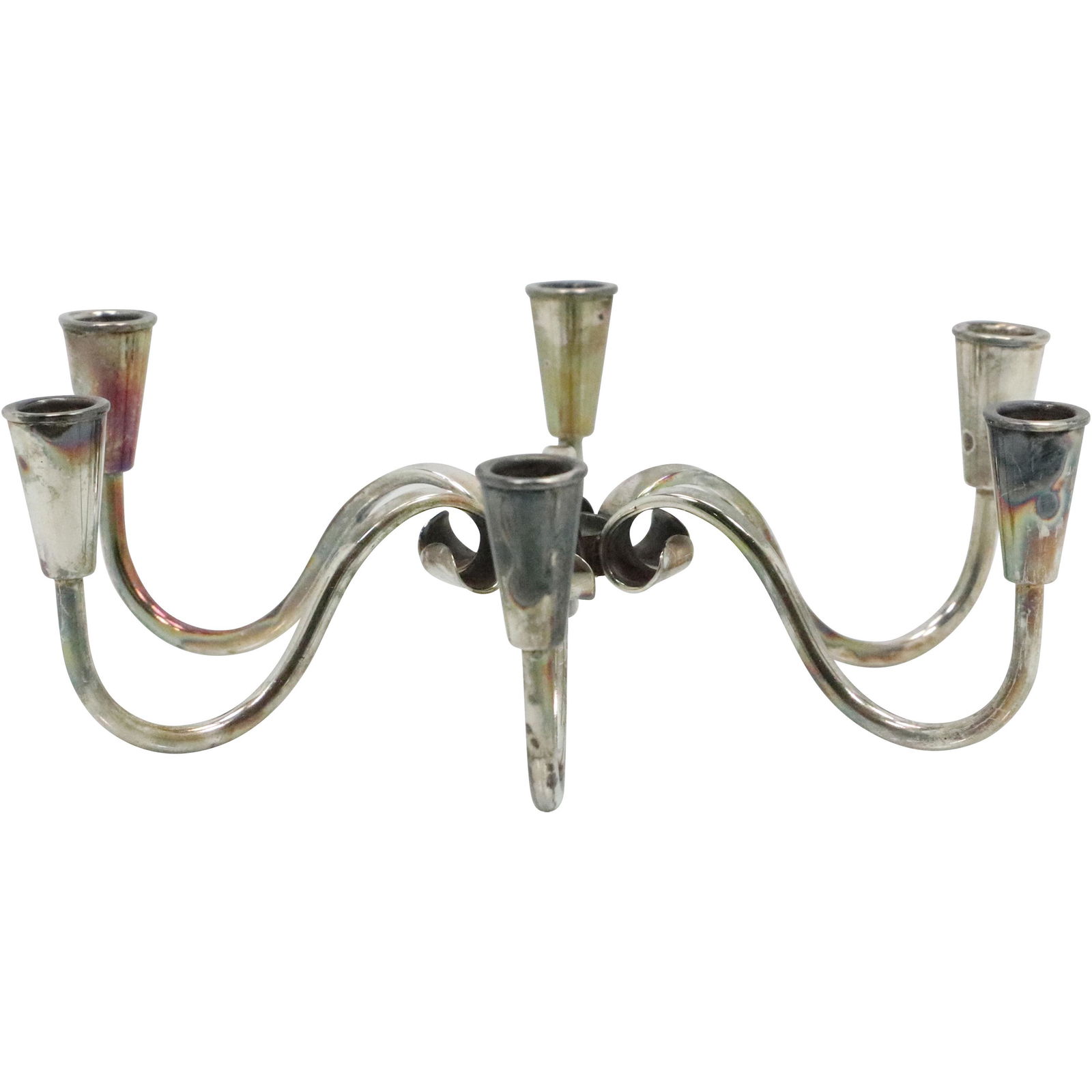 Danish Modern Carl Christiansen Silver Plate Candelabra (1 of 7)