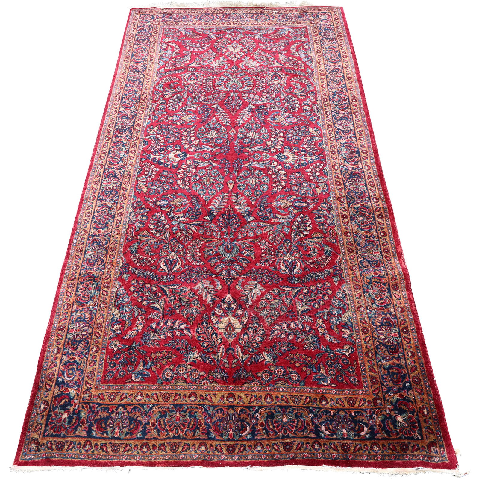 Antique Sarouk Area Size Hand Made Wool Rug 5.9 x 11.1 (1 of 8)