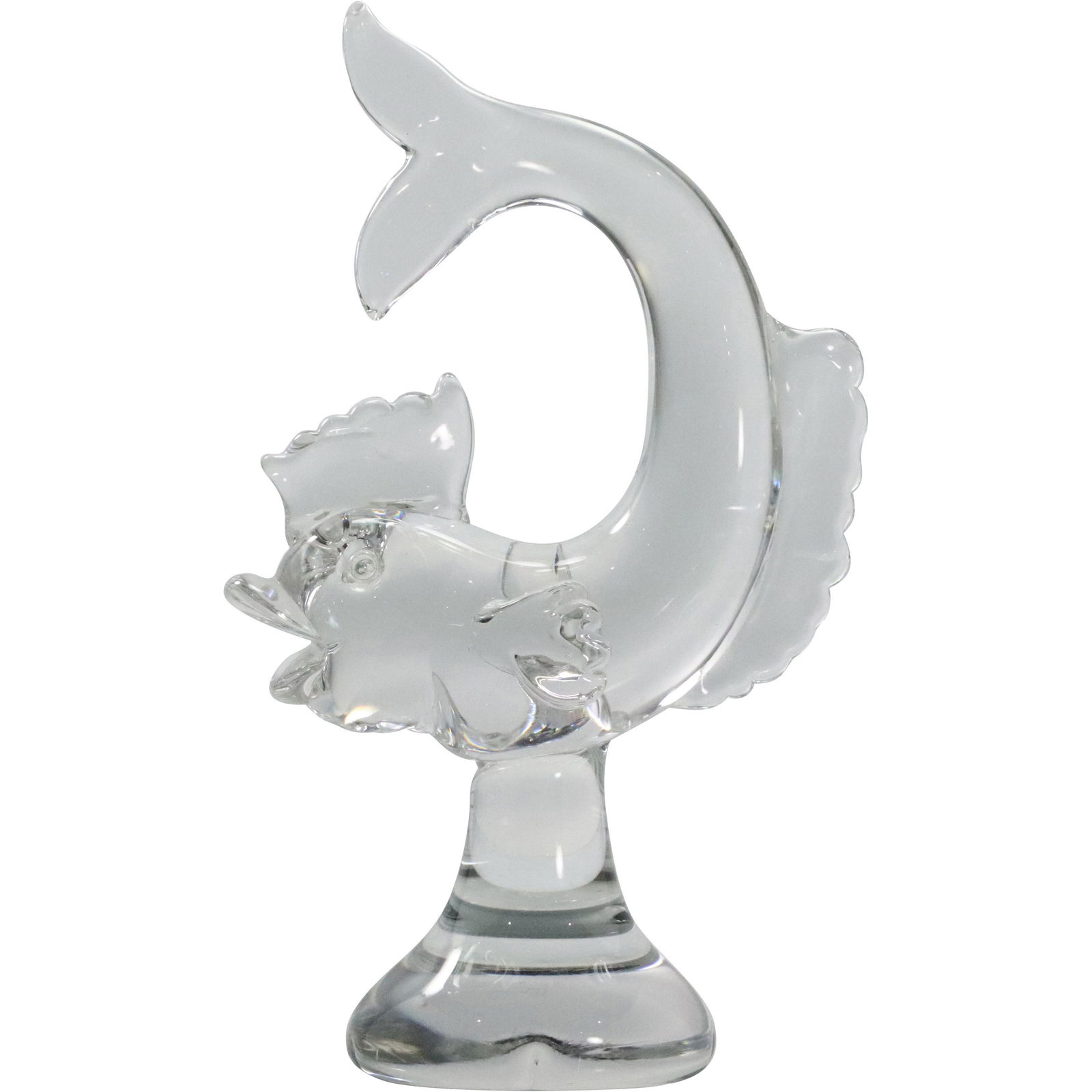 Signed Kristaluxus Crystal Glass Koi Fish Sculpture (1 of 7)