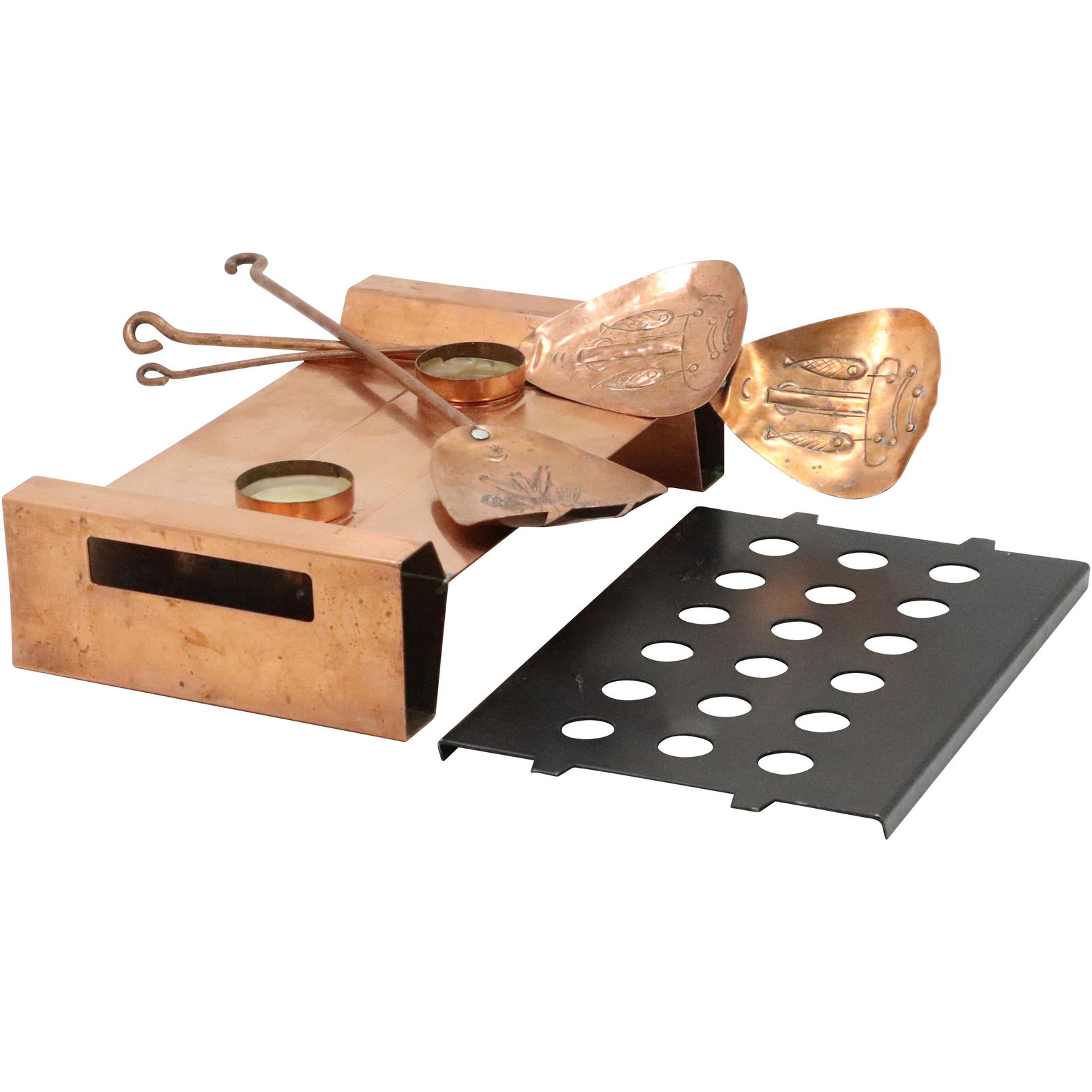 Copper Warmer and 3 Copper Utencils (1 of 12)