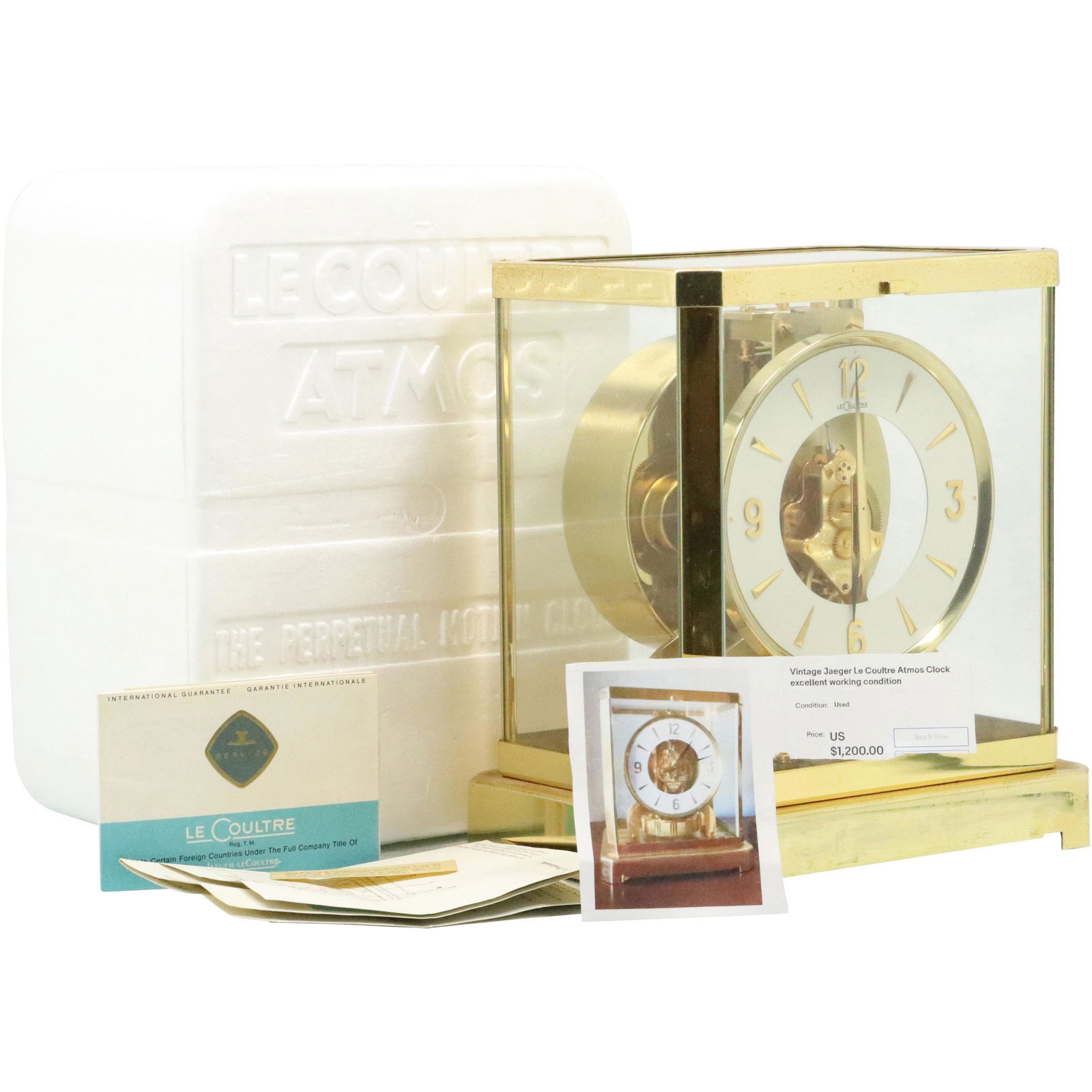 Le Coultre Brass and Glass Atmos Mantle Clock (1 of 20)