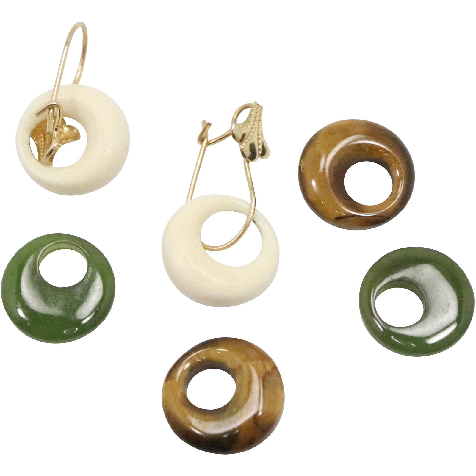 3 Interchangeable Earrings 14K Yellow Gold Wires (1 of 4)