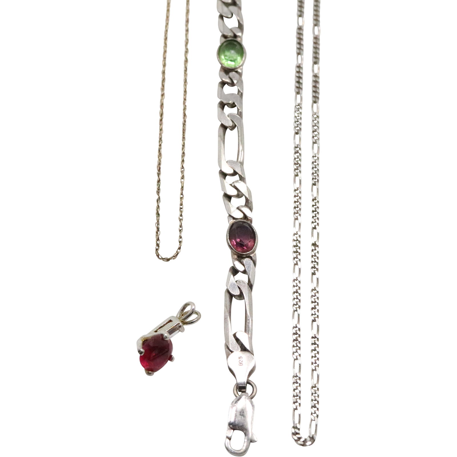 Ruby Diamond Pendant Fiaro .925 Sterling Chain GT Chain (1 of 9)