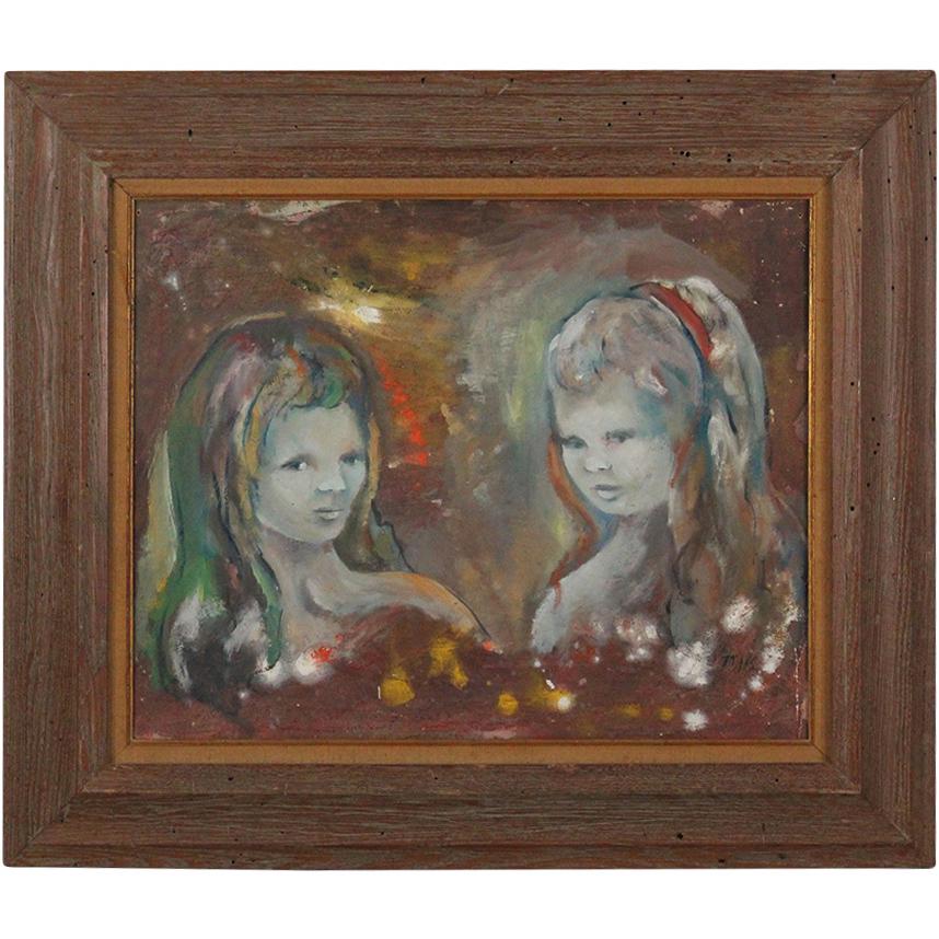 Mills, Portraits of Two Sisters in Abstract Ob Painting (1 of 14)