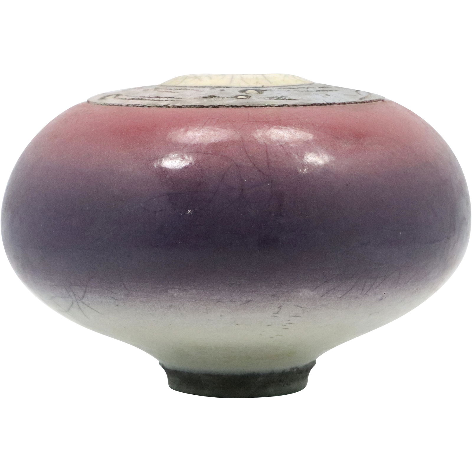 Signed Smith Studio Art Pottery Melon Shape Vase (1 of 7)