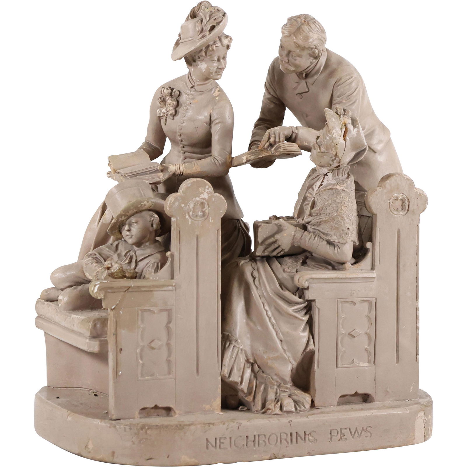 19th C. Rogers Grouping "Neighboring Pews" (1 of 17)