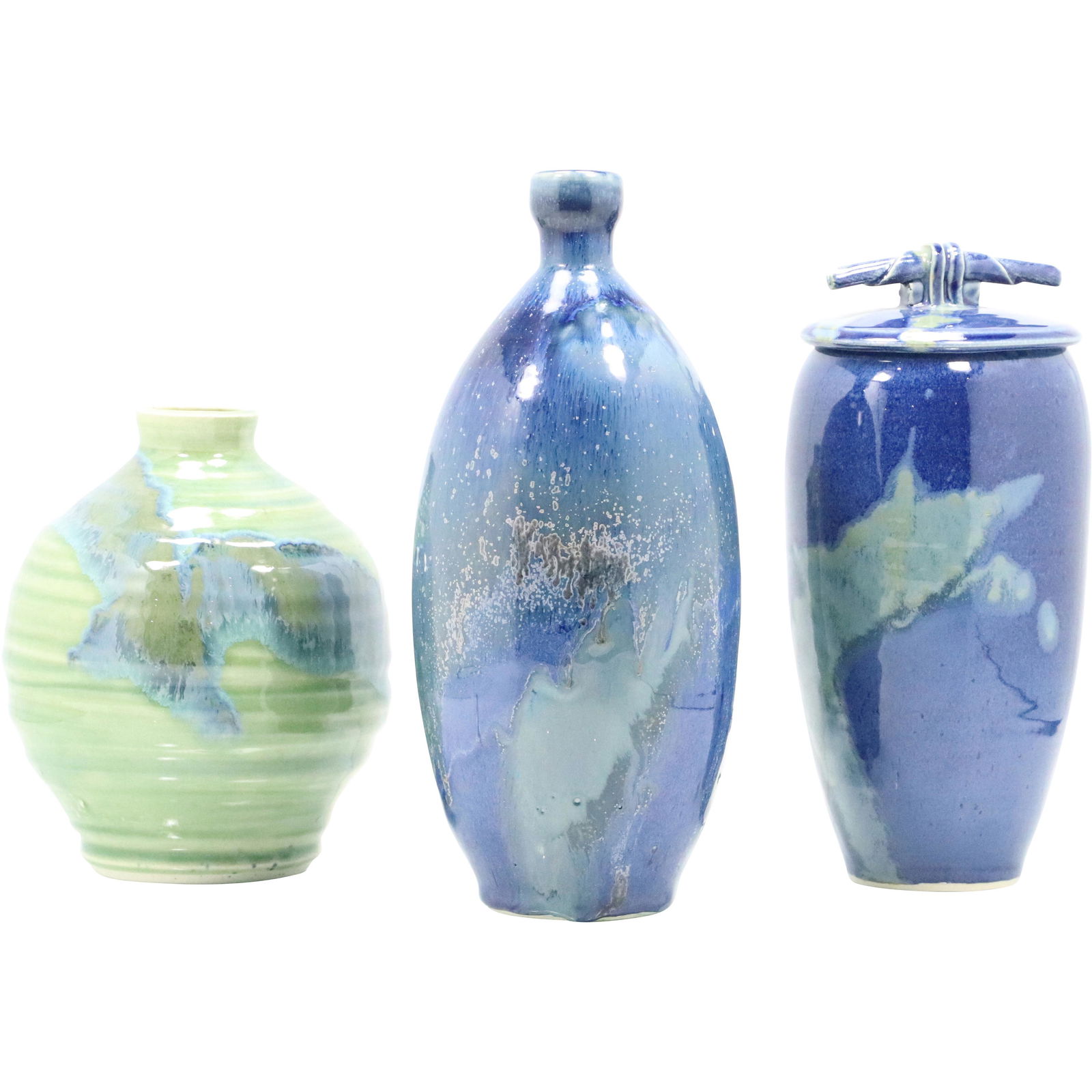 [3] Assorted Studio Art Pottery Glazed Vases (1 of 17)