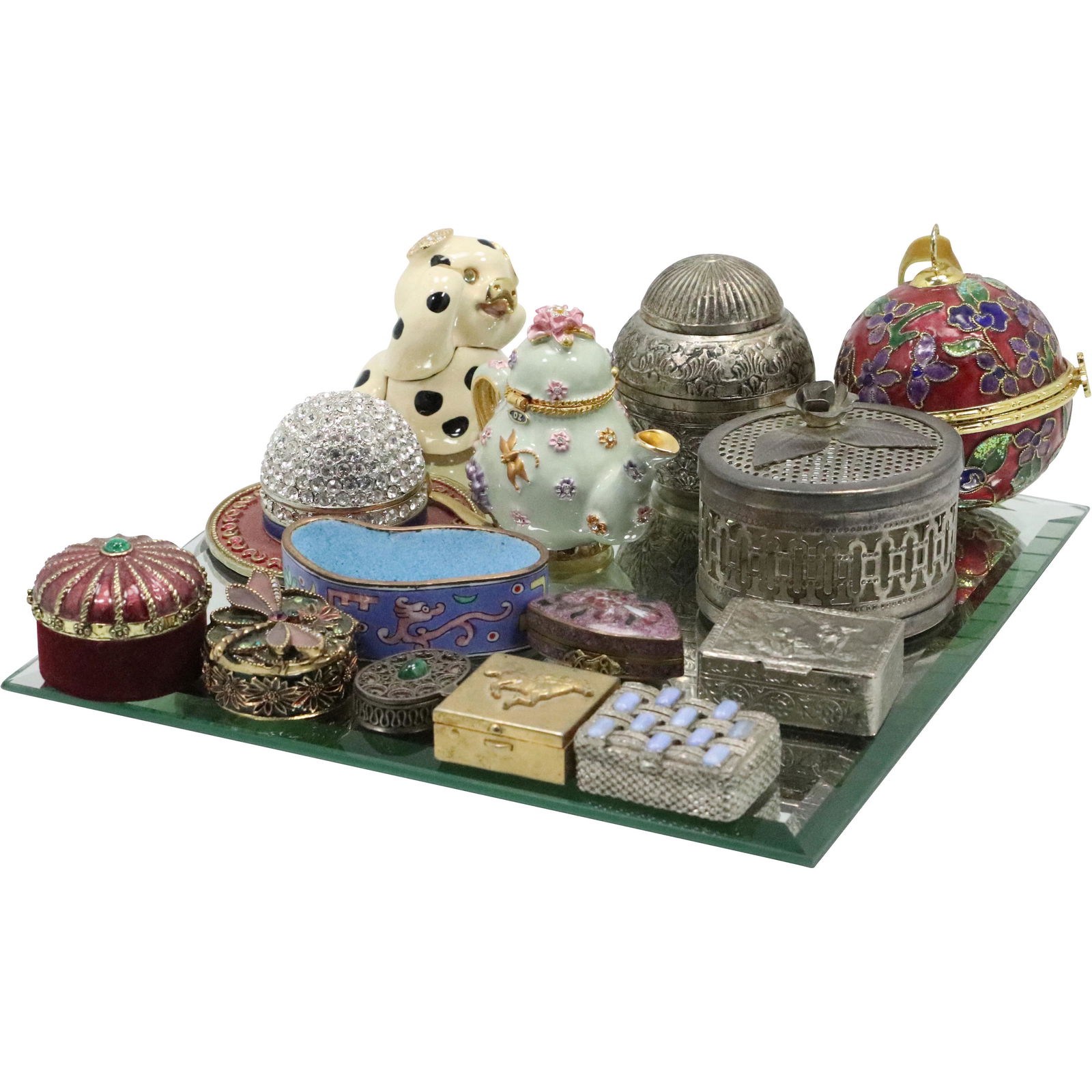 [15] Lot of Trinket Boxes with Mirror Stand (1 of 12)