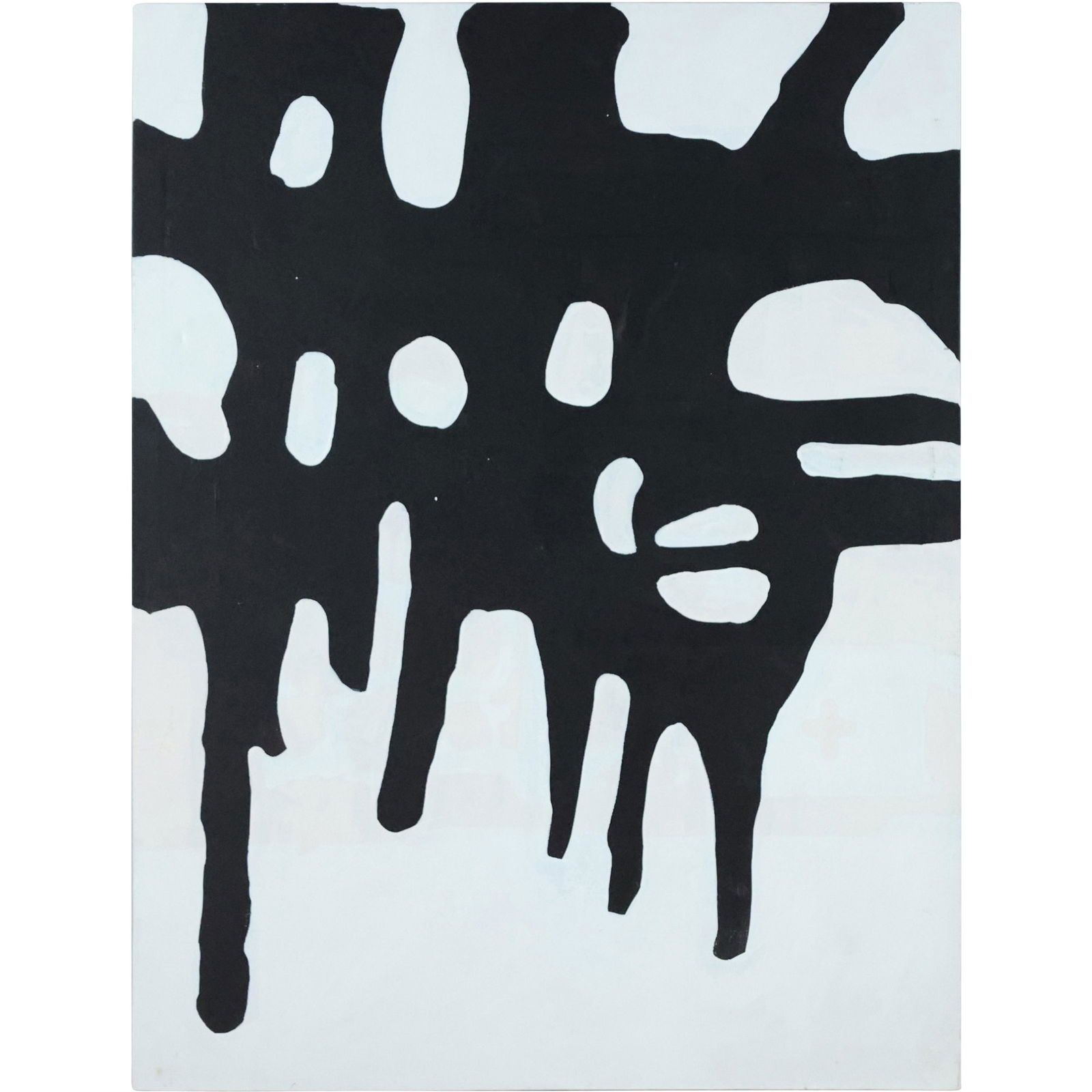 Wayne Cunningham, American, Oil/c Black White Abstract (1 of 6)
