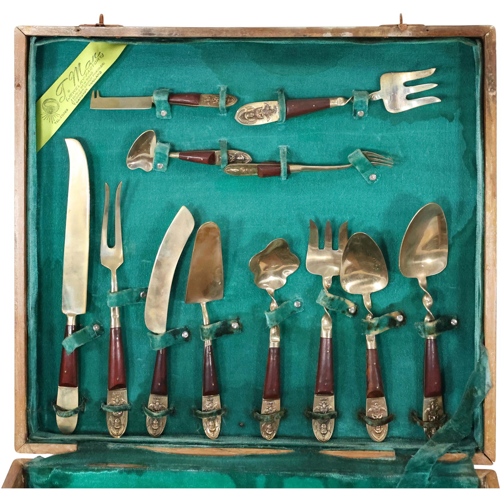 Unusual Brass Diety Figures on Handles Flatware Set (1 of 20)