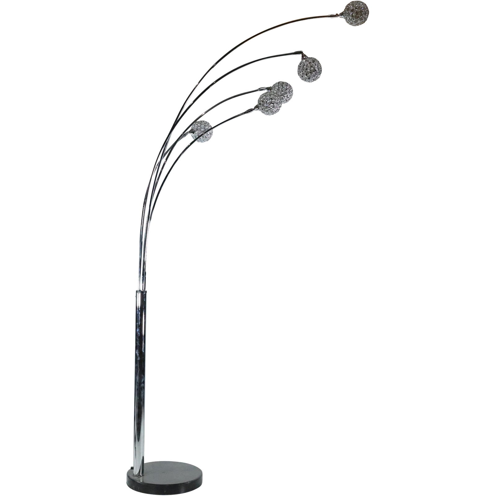 Modern Design Chrome 5-Arm Arc Floor Lamp Prism Shades (1 of 10)