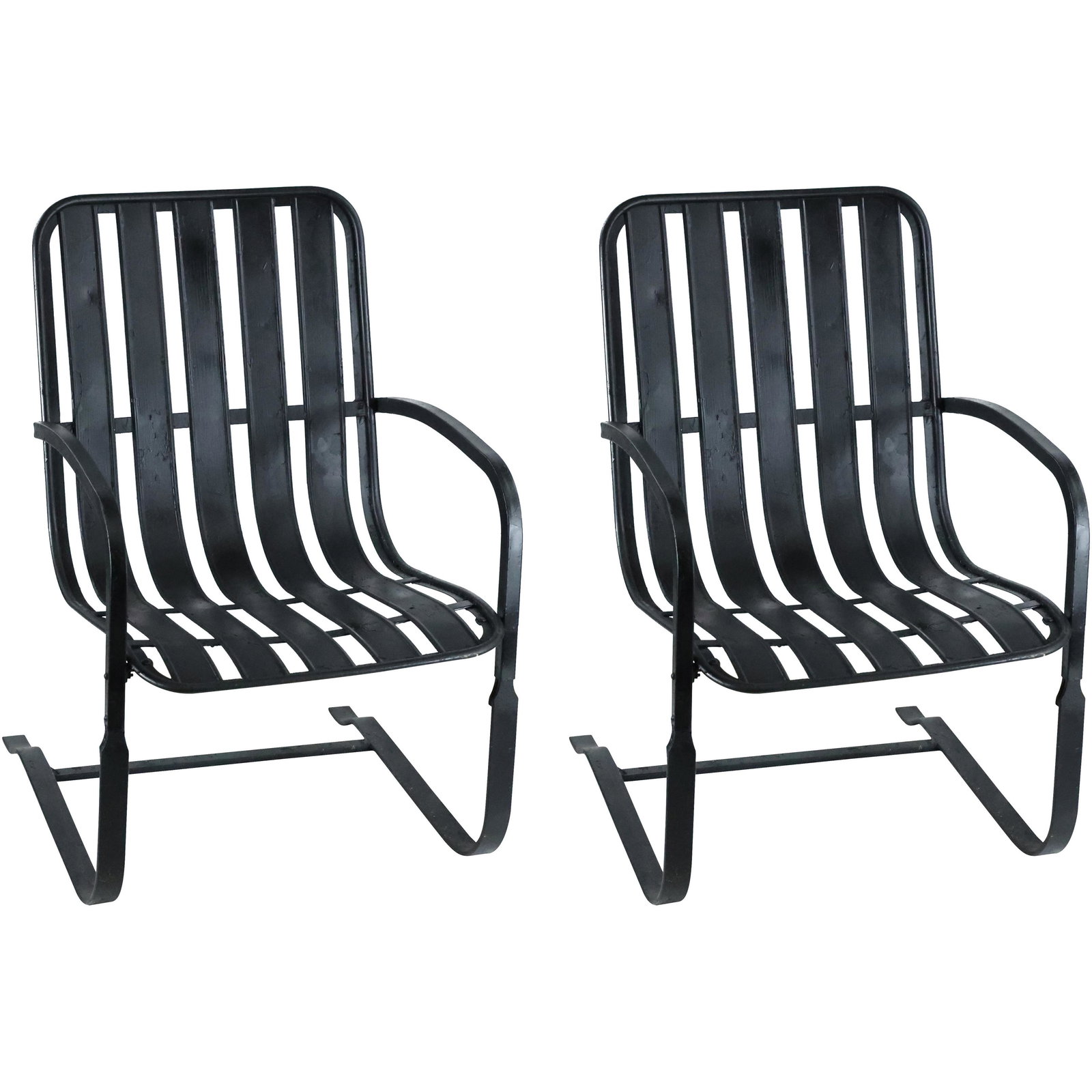 Mid-century Modern Metal Patio Spring Chair (1 of 9)