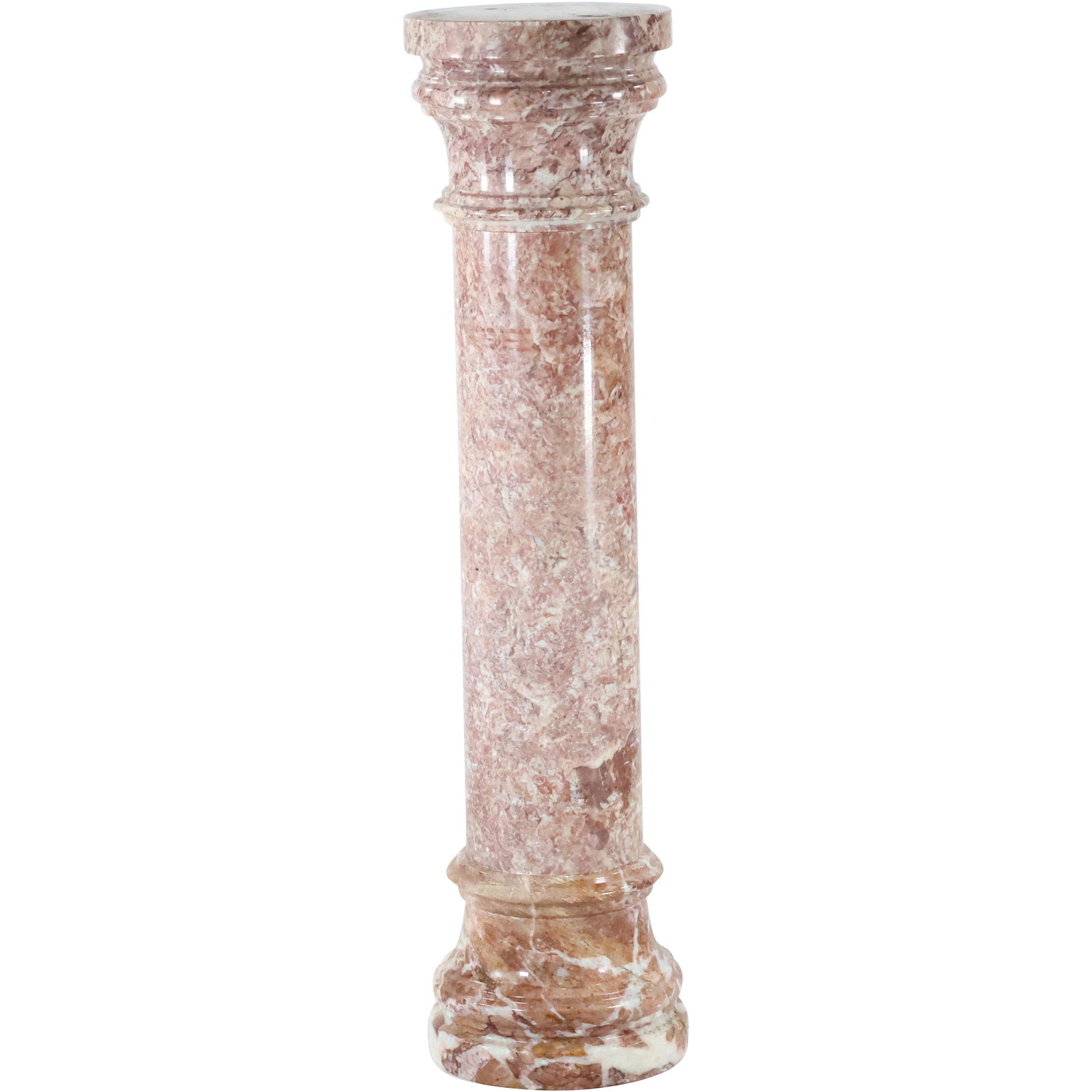 Polished Rose Marble Column Pedestal 39.5 in. Tall (1 of 7)