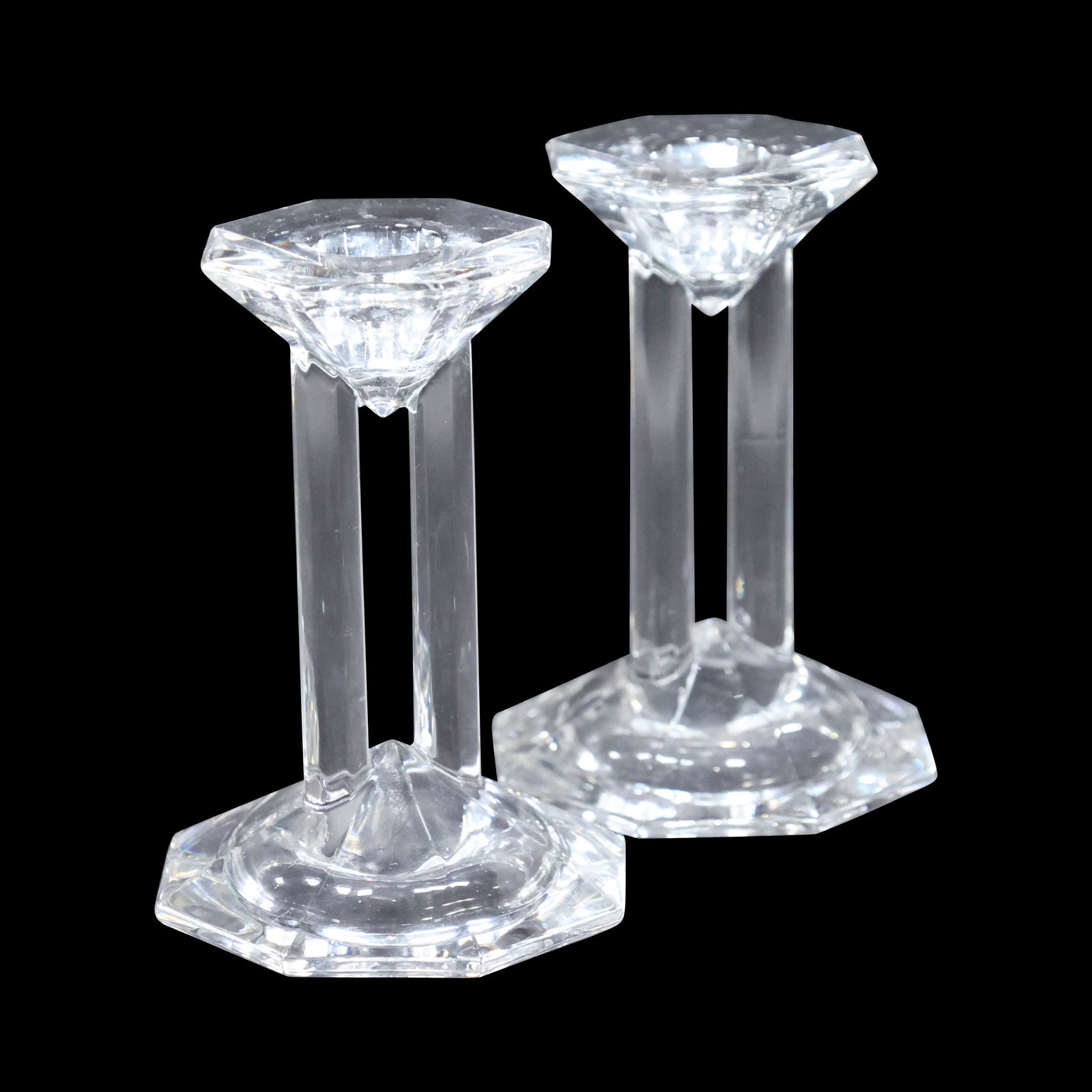 Pair of Clear Glass Lenox Crystal Ovation Synchronicity (1 of 5)