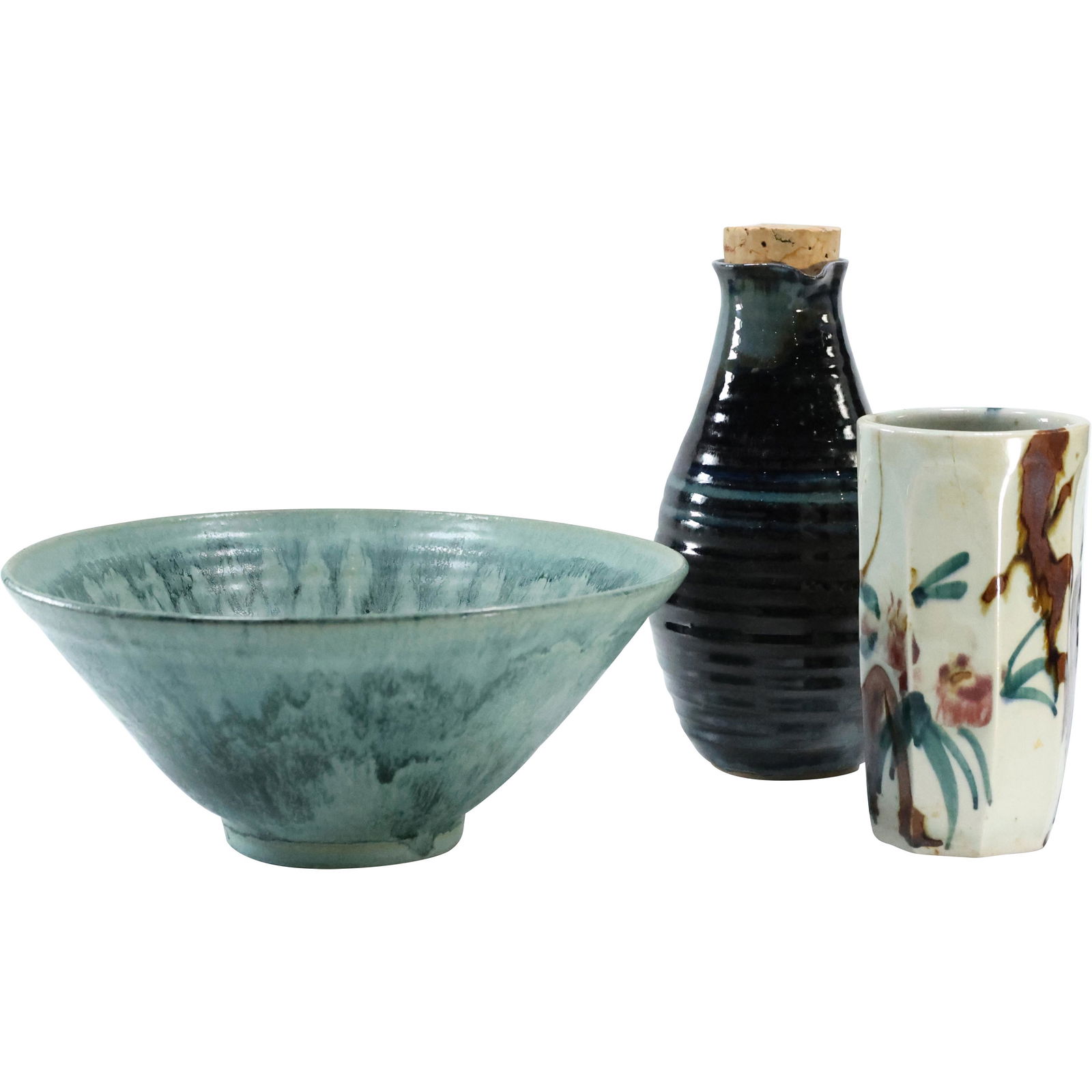[3] Assorted Studio Art Pottery Vase, Bottle, Bowl (1 of 12)