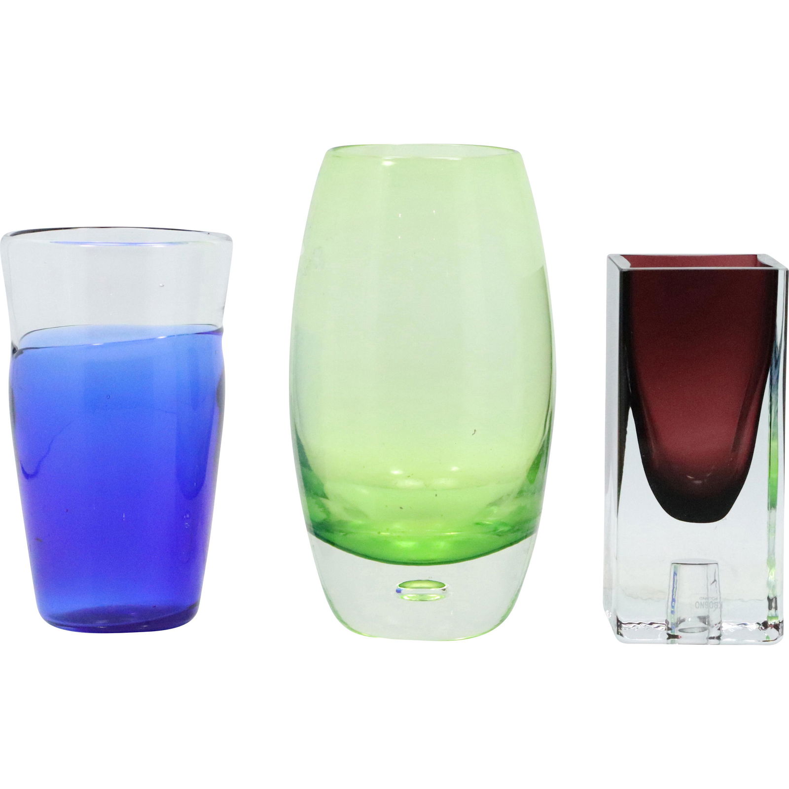 Set of Three (3x) Contemporary Glass Modern Vases (1 of 11)