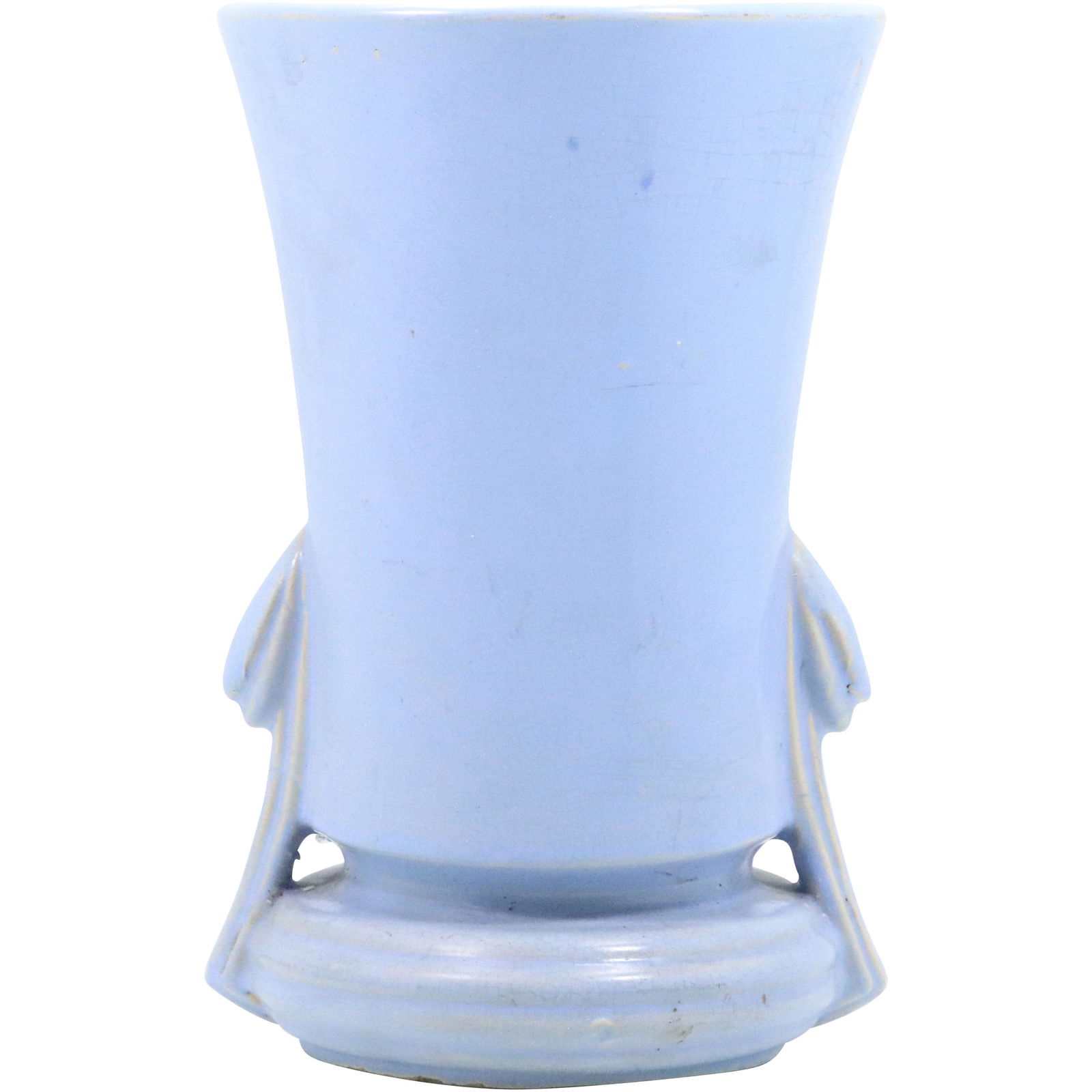 Attrib. Nelson McCoy Matte light blue Pottery Vase (1 of 9)