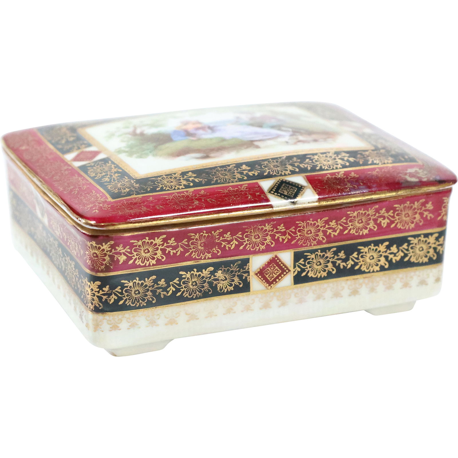Pirken Hammer Czechoslovakia Porcelain Dresser Box (1 of 6)
