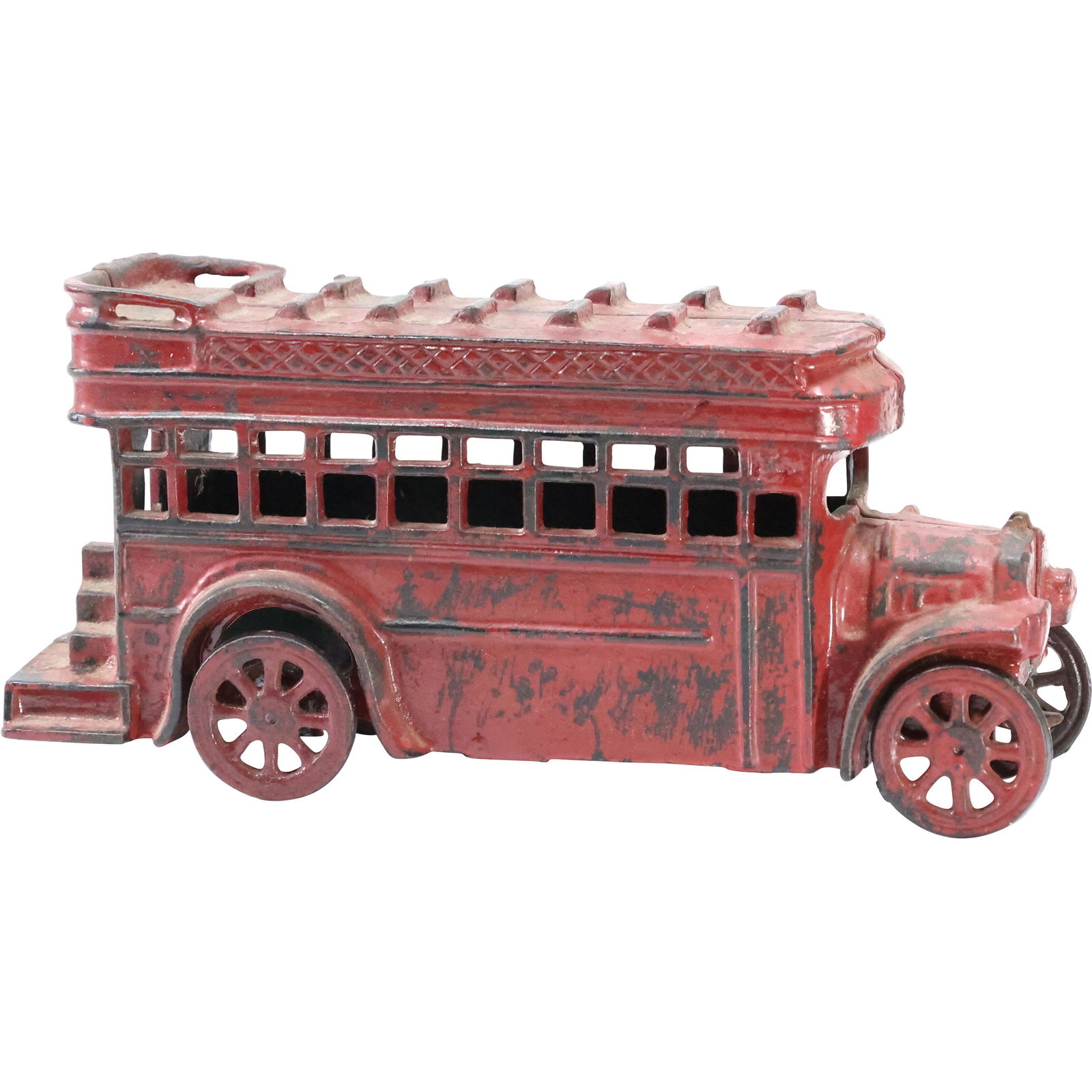 Cast Iron Red Bus Toy - Original Paint Finish (1 of 6)
