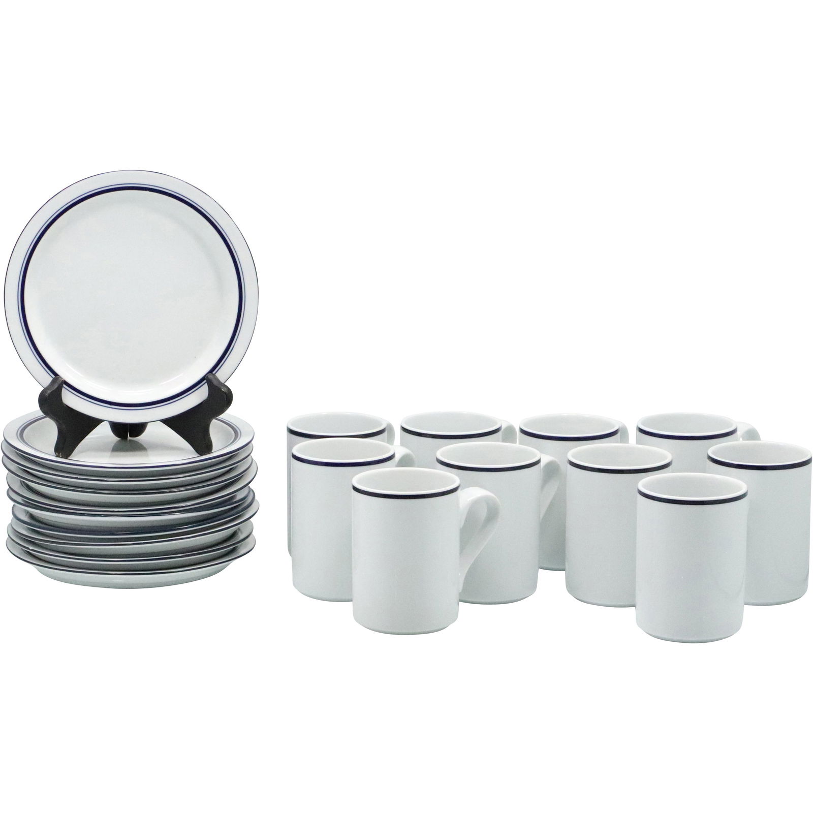 1977 Dansk Christianshavn Blue Bistro Plates and Mugs (1 of 11)