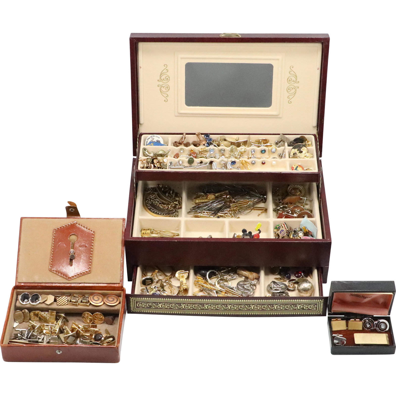 Estate Grouping Men's Jewelry Cuff Links, Tie Backs (1 of 16)