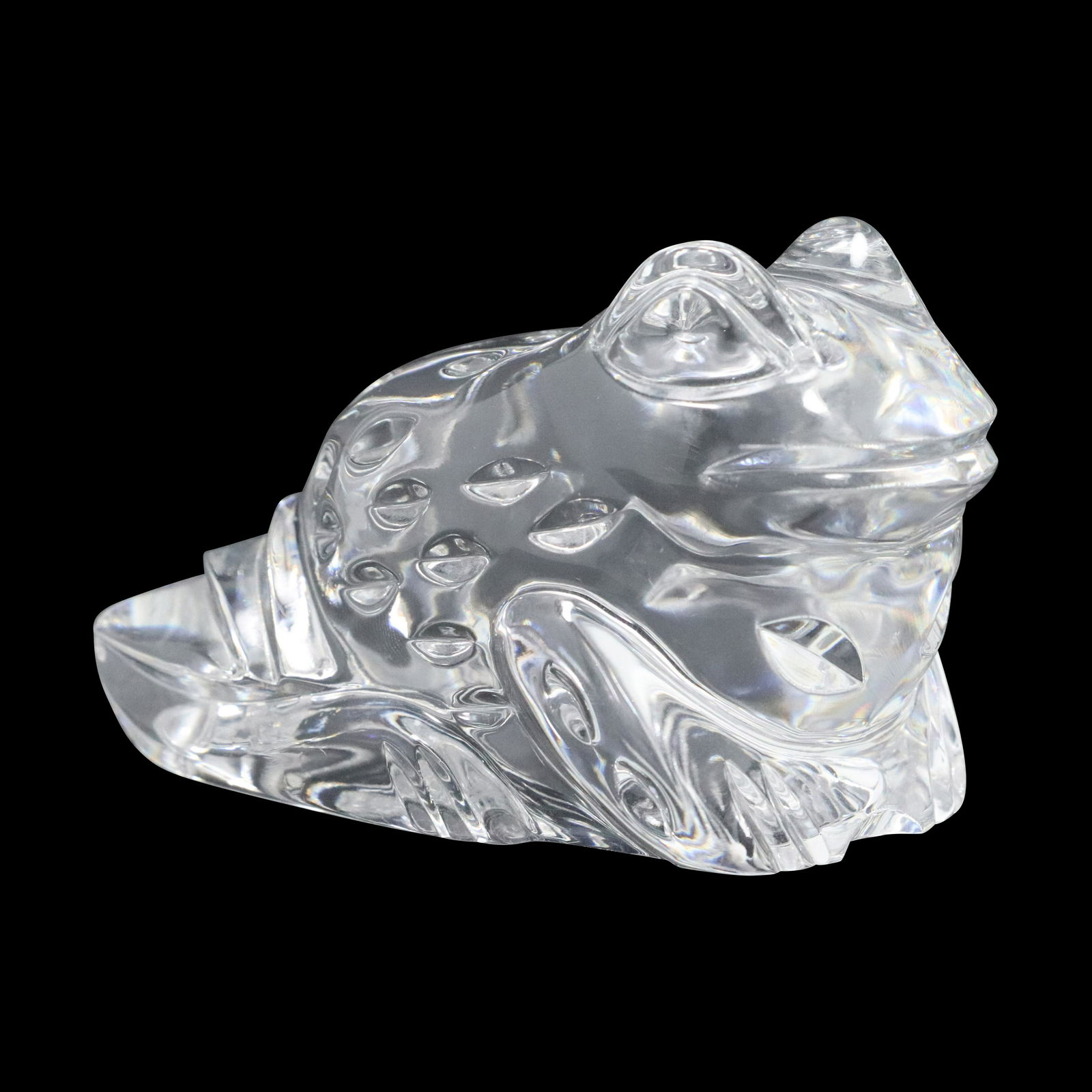 Signed WATERFORD Crystal Glass Frog Figure Sculpture (1 of 7)