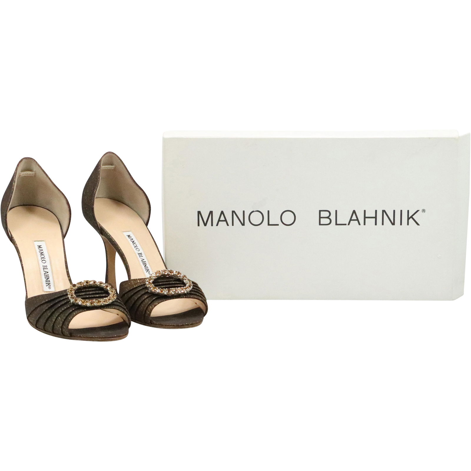 Manolo Blahnik Italy Women's Heel Dress Shoes Size 7B (1 of 10)