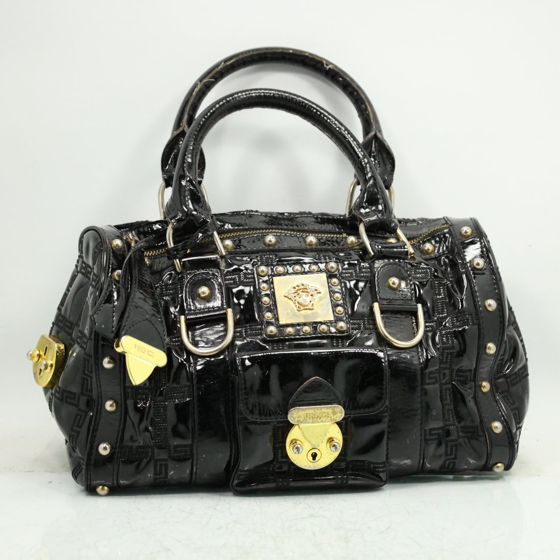 Versace Black Patent Leather Hand Bag - Clean (1 of 9)