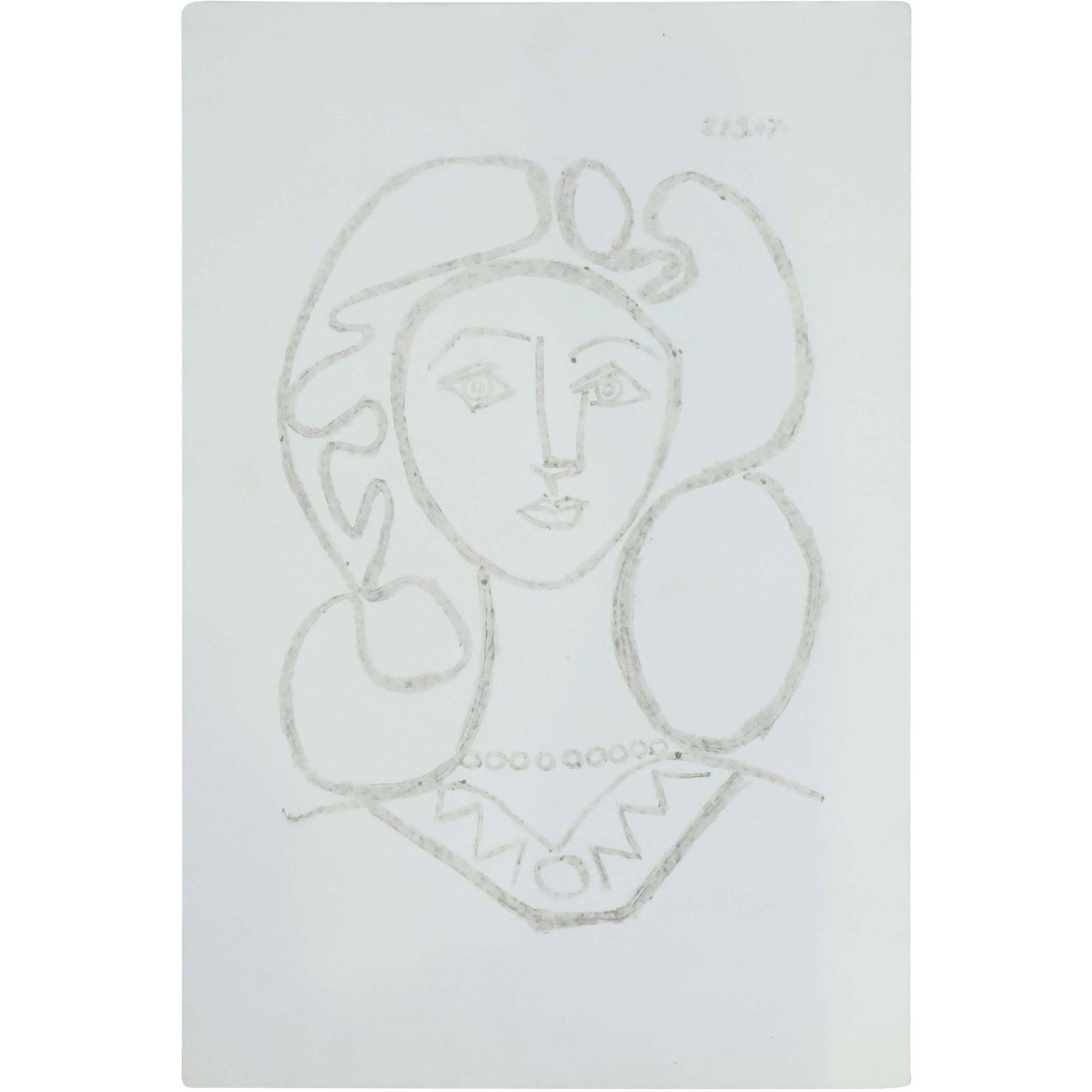 Pablo Picasso Vintage Lithograph Woman Portrait (1 of 8)