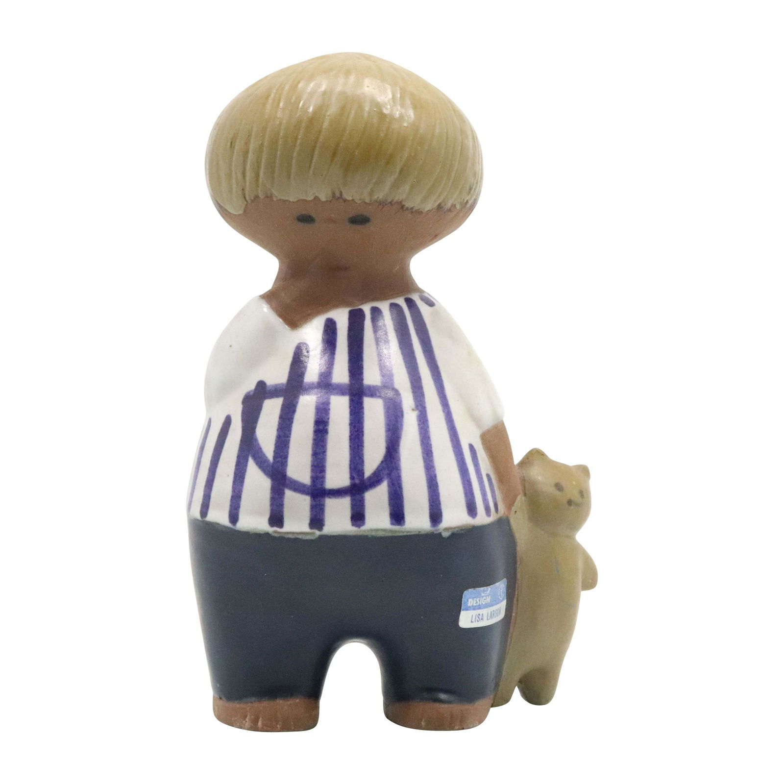 Lisa Larson Gustavsberg Sweden Malin Boy w/ Teddy Bear (1 of 12)