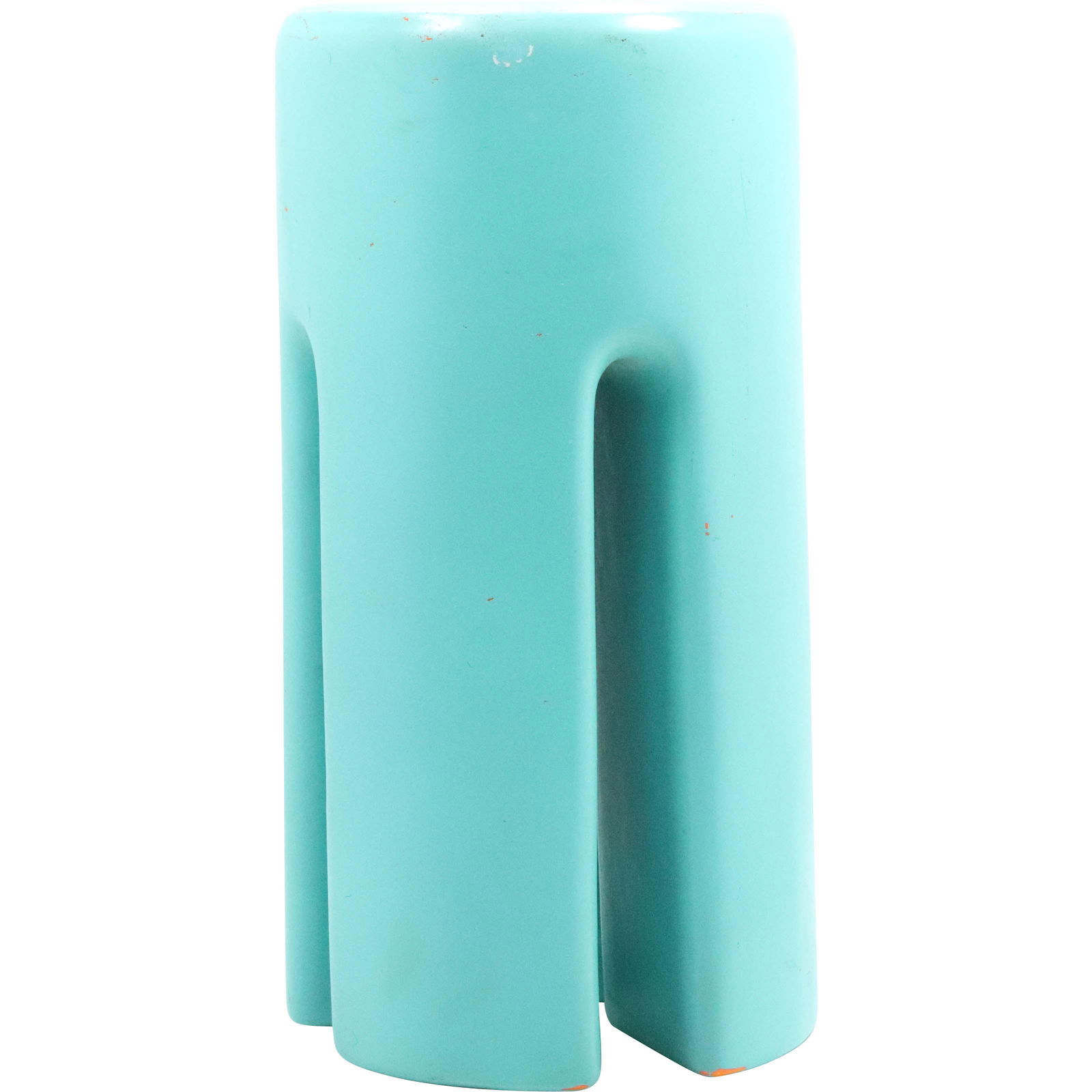 Mid-Century Modern Aalto Style Blue Ceramic Four Vase (1 of 7)