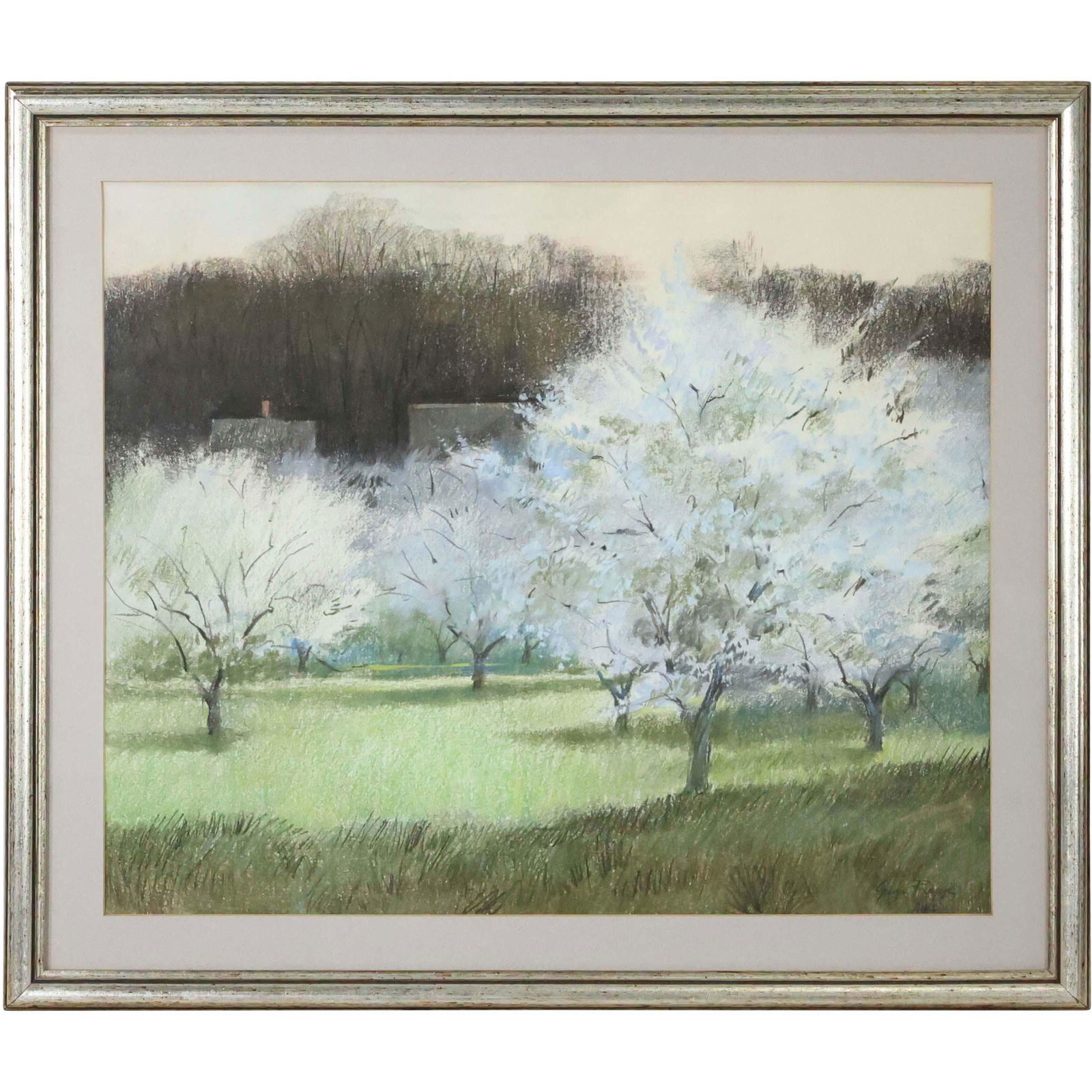 George Rapp AWS 1878-1942 Pastel, White Blossoming Tree (1 of 8)