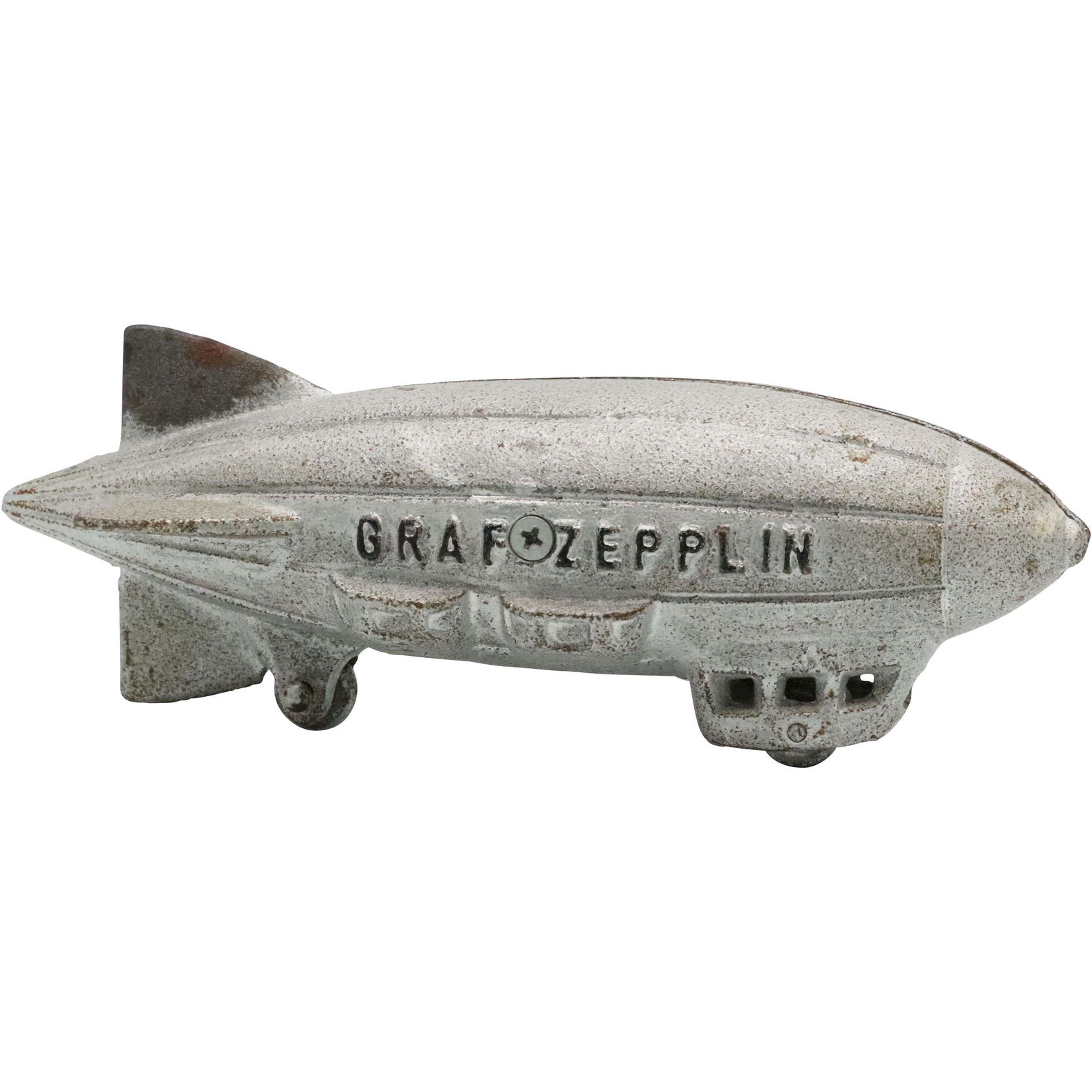 Graf Zepplin Cast Iron Toy Original Silver Paint Finish (1 of 9)