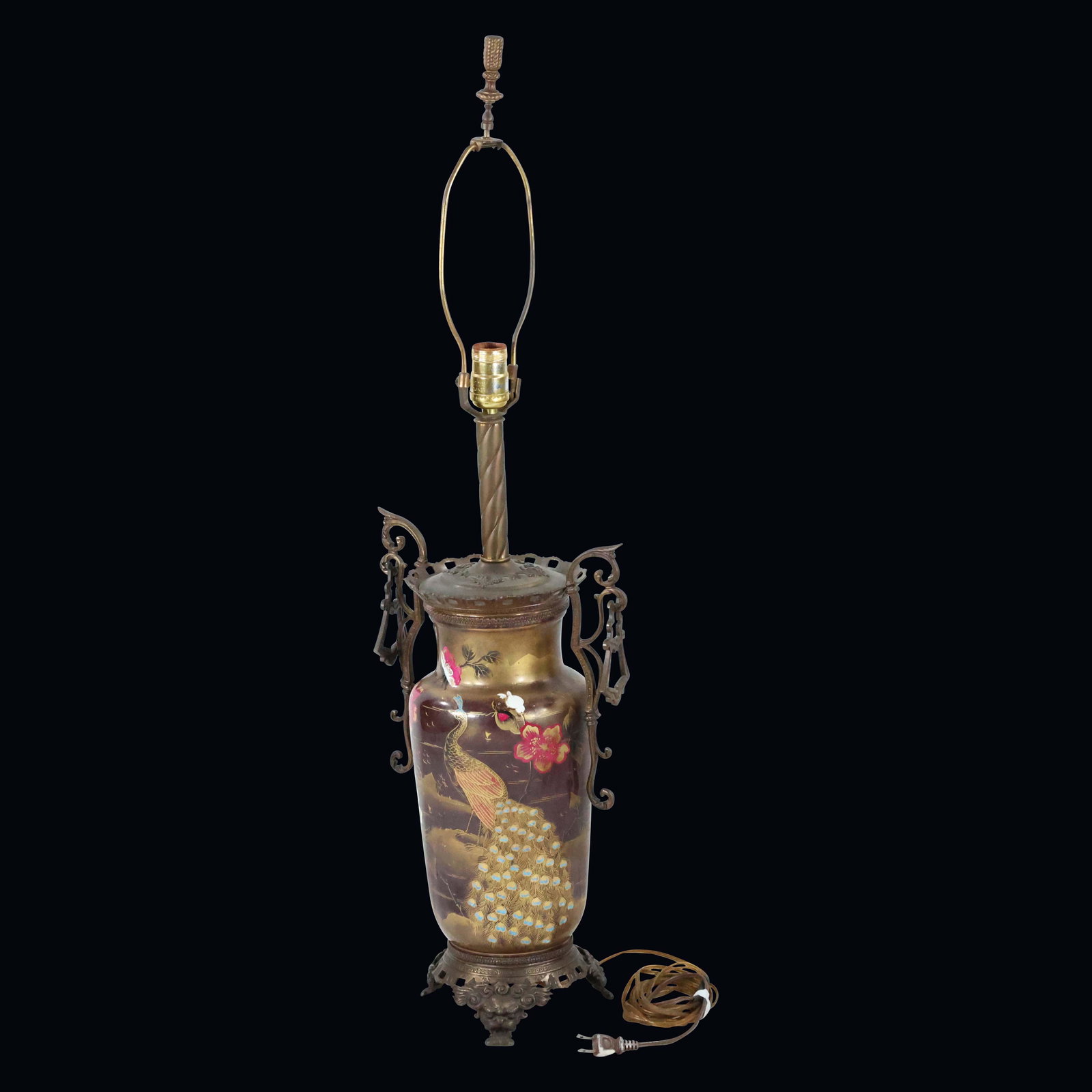Vintage Fine Porcelain "Peacock" Table Lamp (1 of 10)
