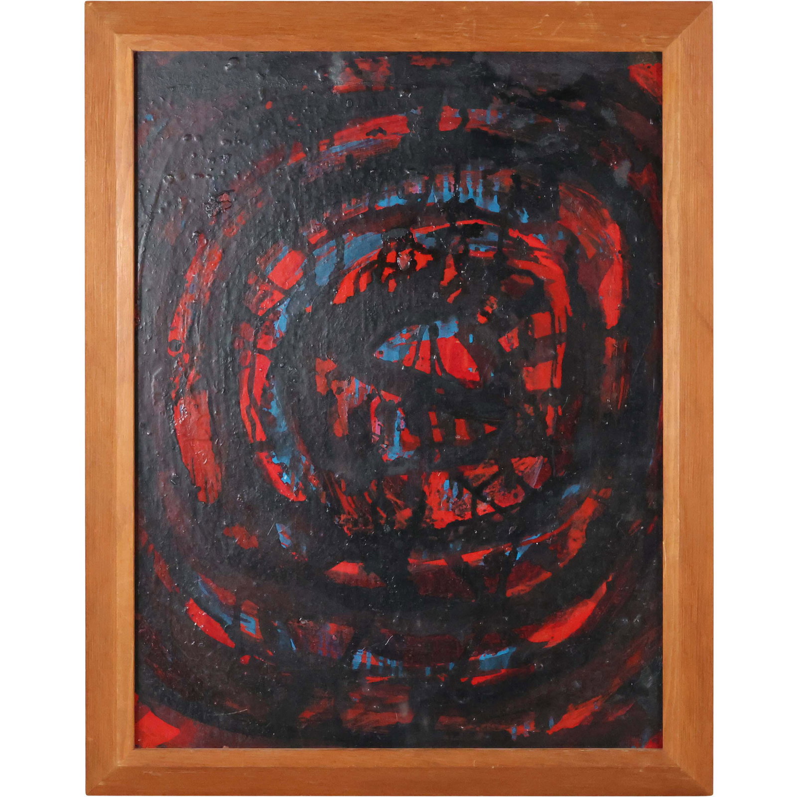 Abstract Oil Painting "The Black Hole" Mid-Century (1 of 7)