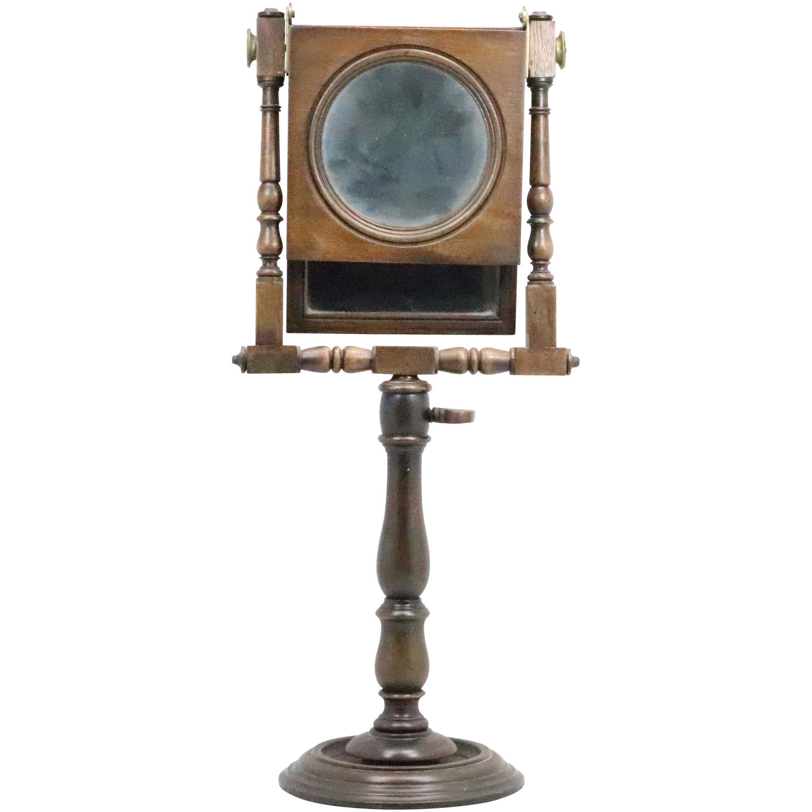Antique Wooden Double Sided Shaving Mirror, Adjustable (1 of 9)