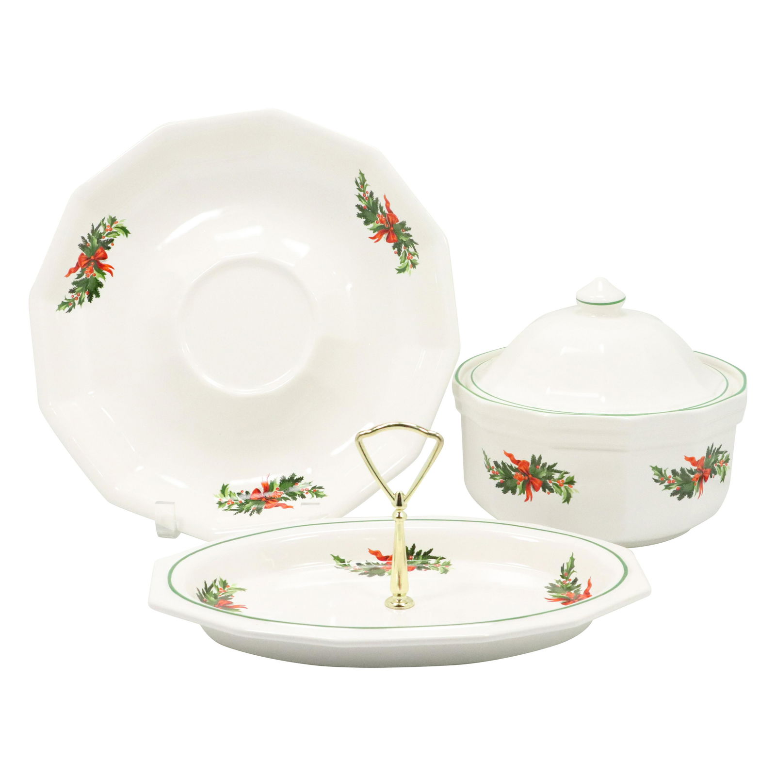 [3] Pfaltzgraff Christmas Pattern Serving Pieces (1 of 18)