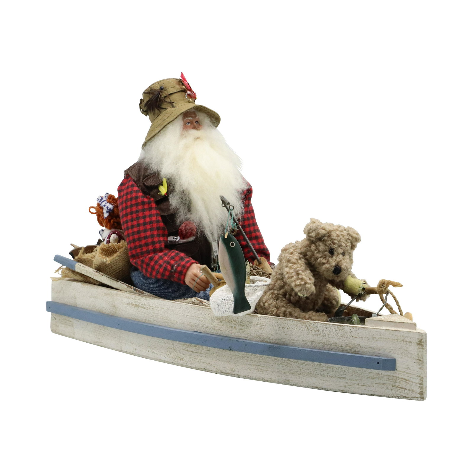 Saint Nick in Fishing Boat with Teddy Bear (1 of 9)
