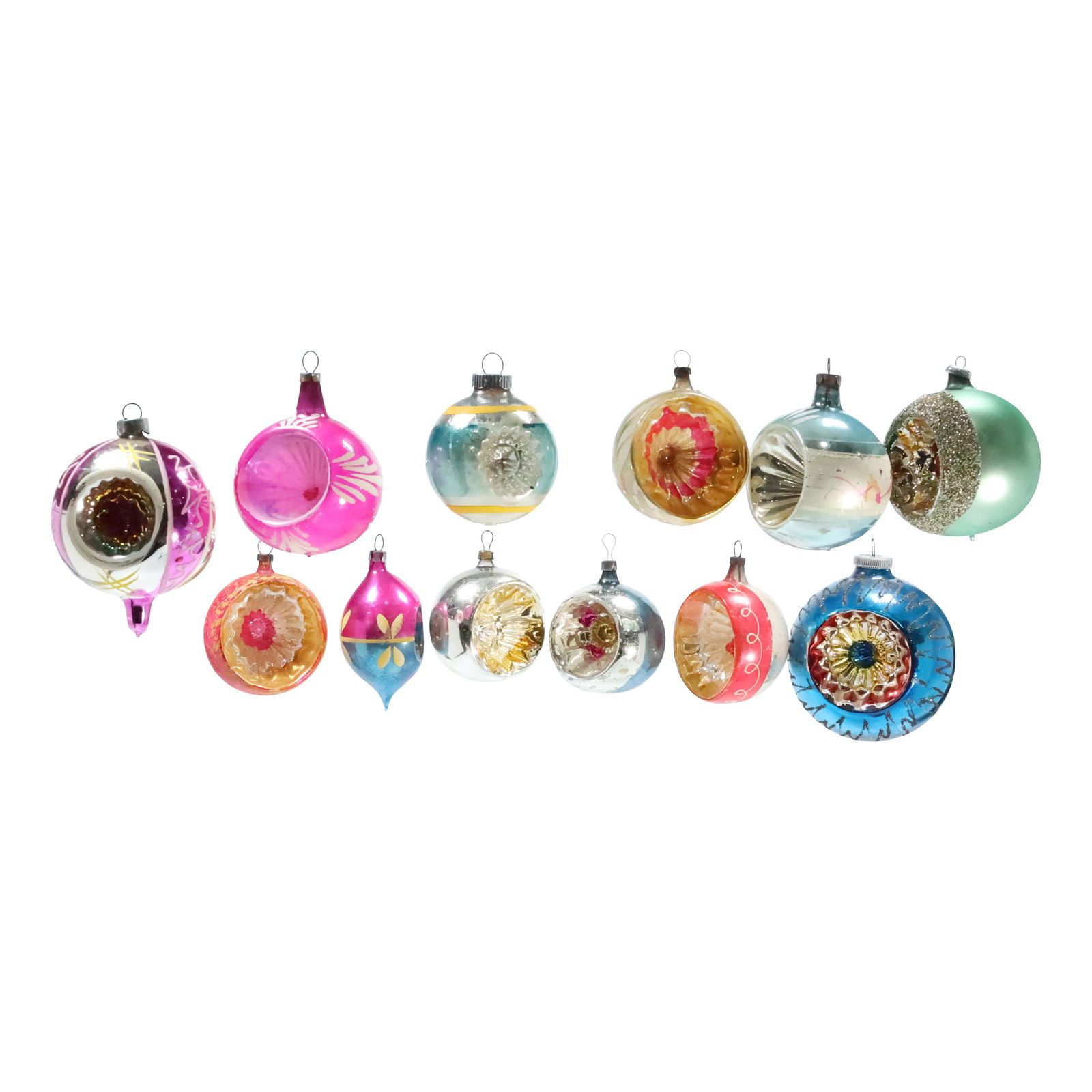 12 Assorted Vintage Glass Christmas Ornaments Stars (1 of 12)