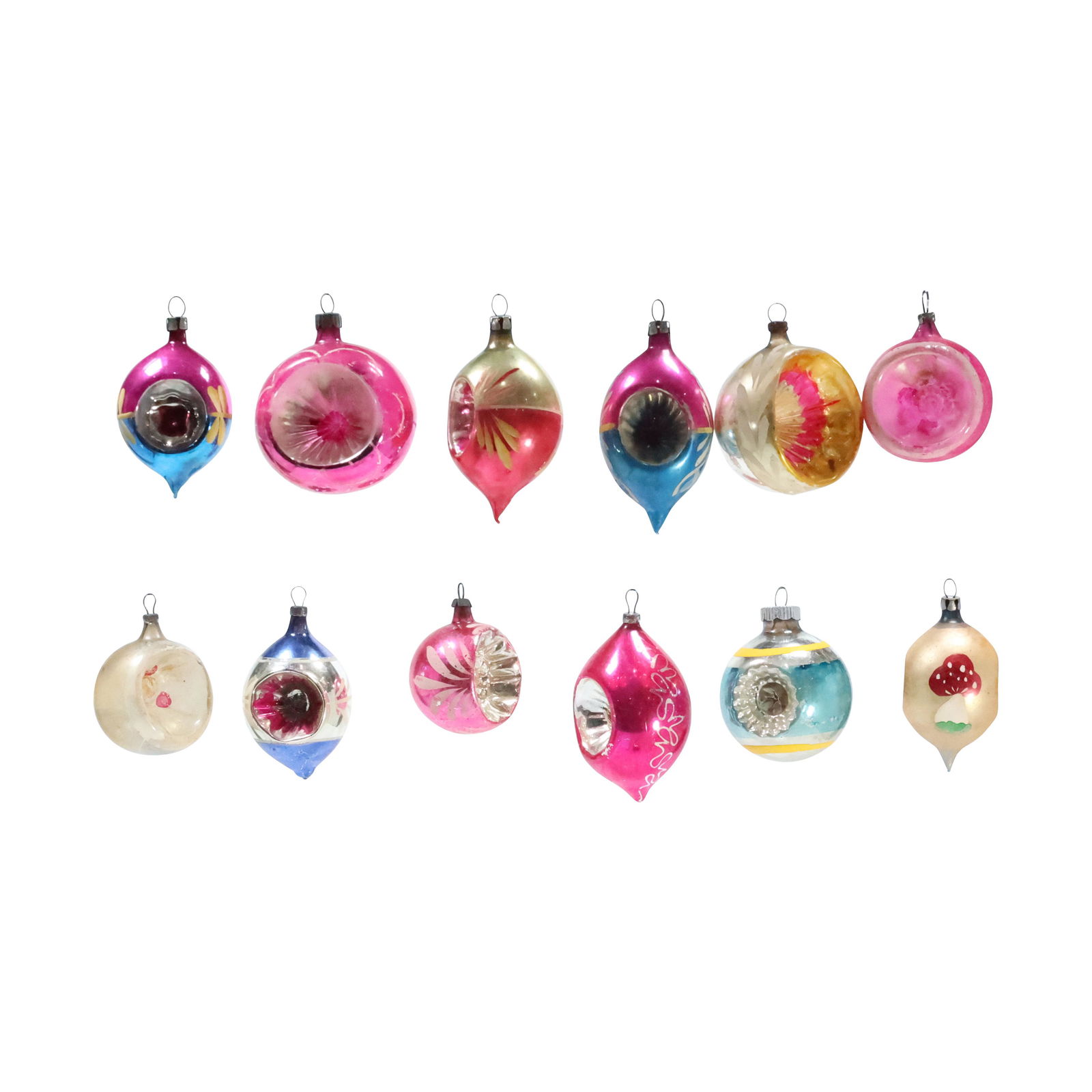 12 Assorted Vintage Glass Christmas Ornaments Stars (1 of 14)