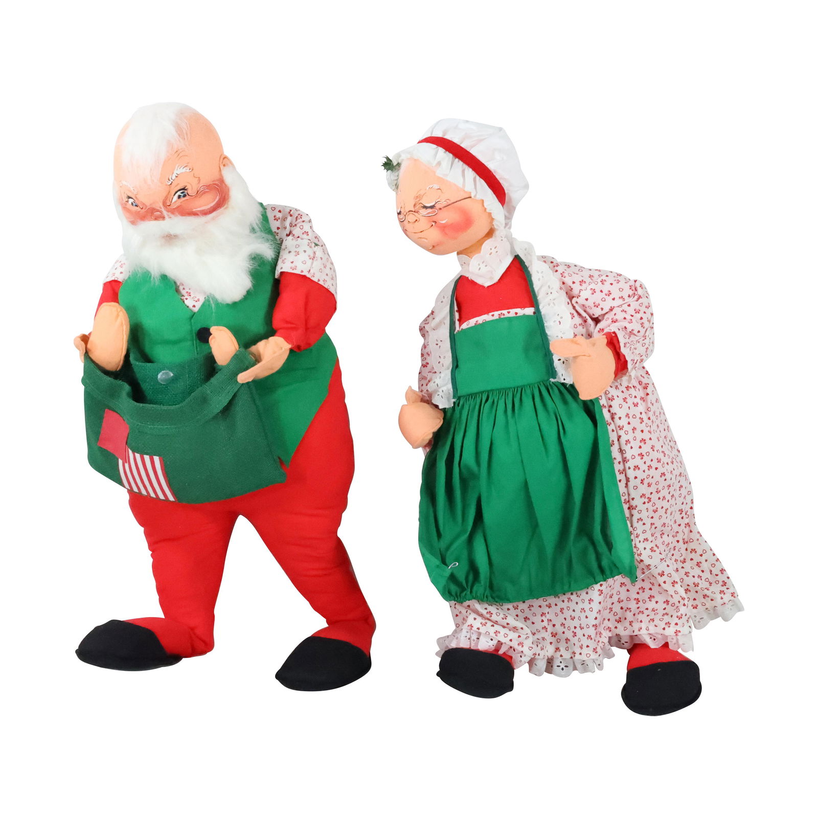 2 Annalee Figure Dolls Mr. and Mrs. Santa Claus (1 of 9)