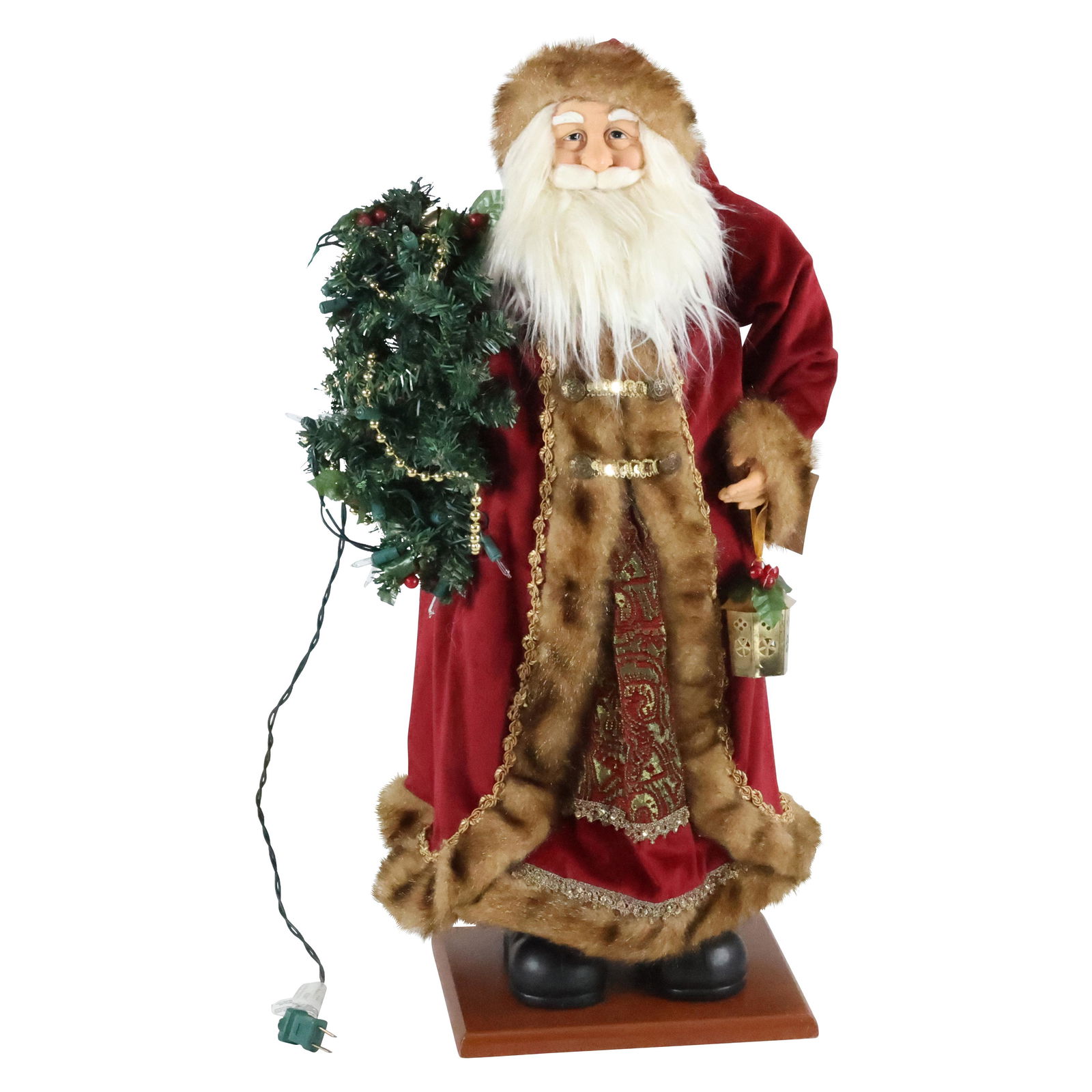 Light Up Saint Nick Figure Holding Lantern (1 of 9)
