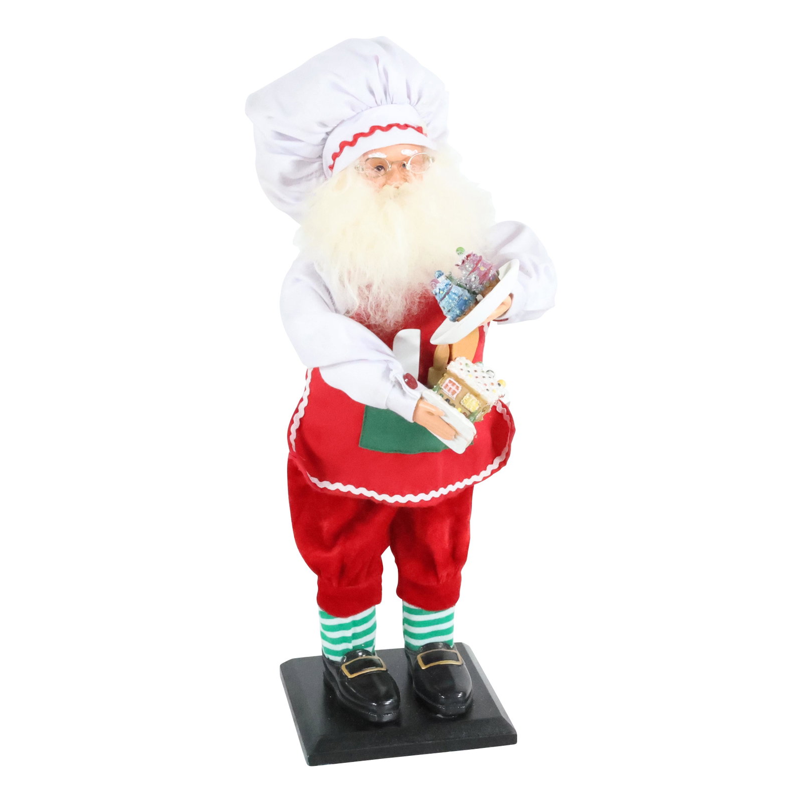 Santa Claus "The Baker" Figure Holding Cakes: Santa Claus "The Baker" Figure Holding Cakes. size: 18 x 6