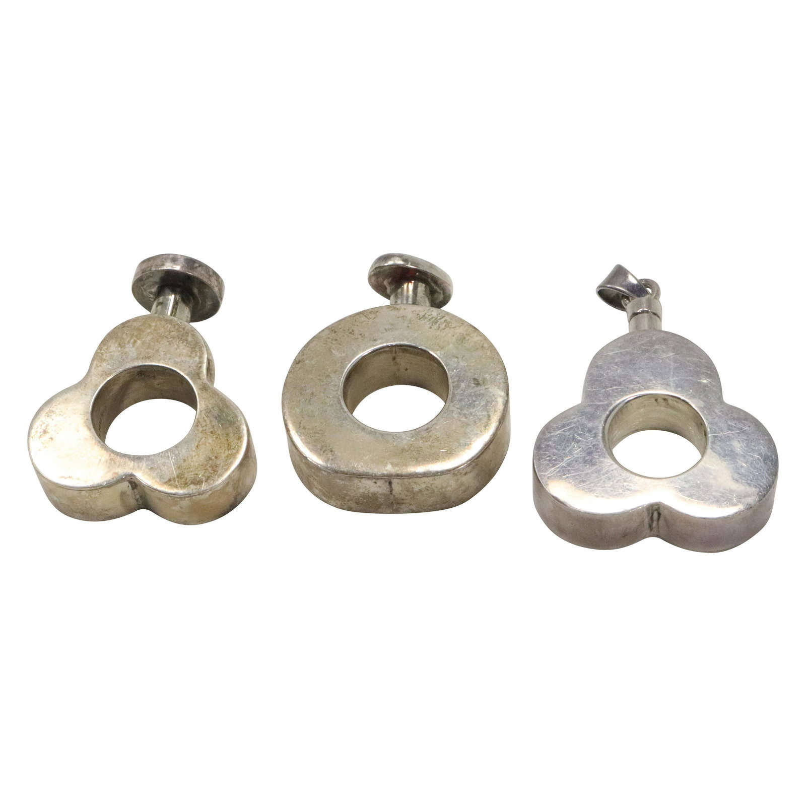 3 Assorted .925 Sterling Silver Perfume Bottle Pendants (1 of 11)
